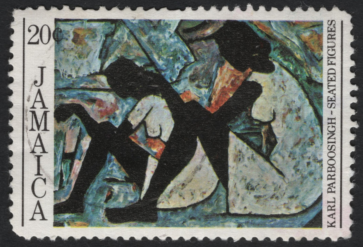 SCG9809 - 🇯🇲 Jamaica – 20c “Seated Figures” by Karl Parboosingh