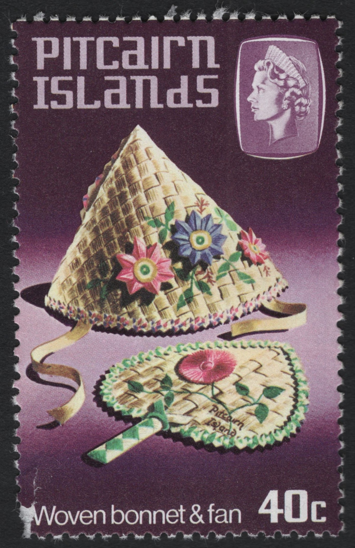 SCG8726 - Pitcairn Islands – Woven Bonnet & Fan (1970s)