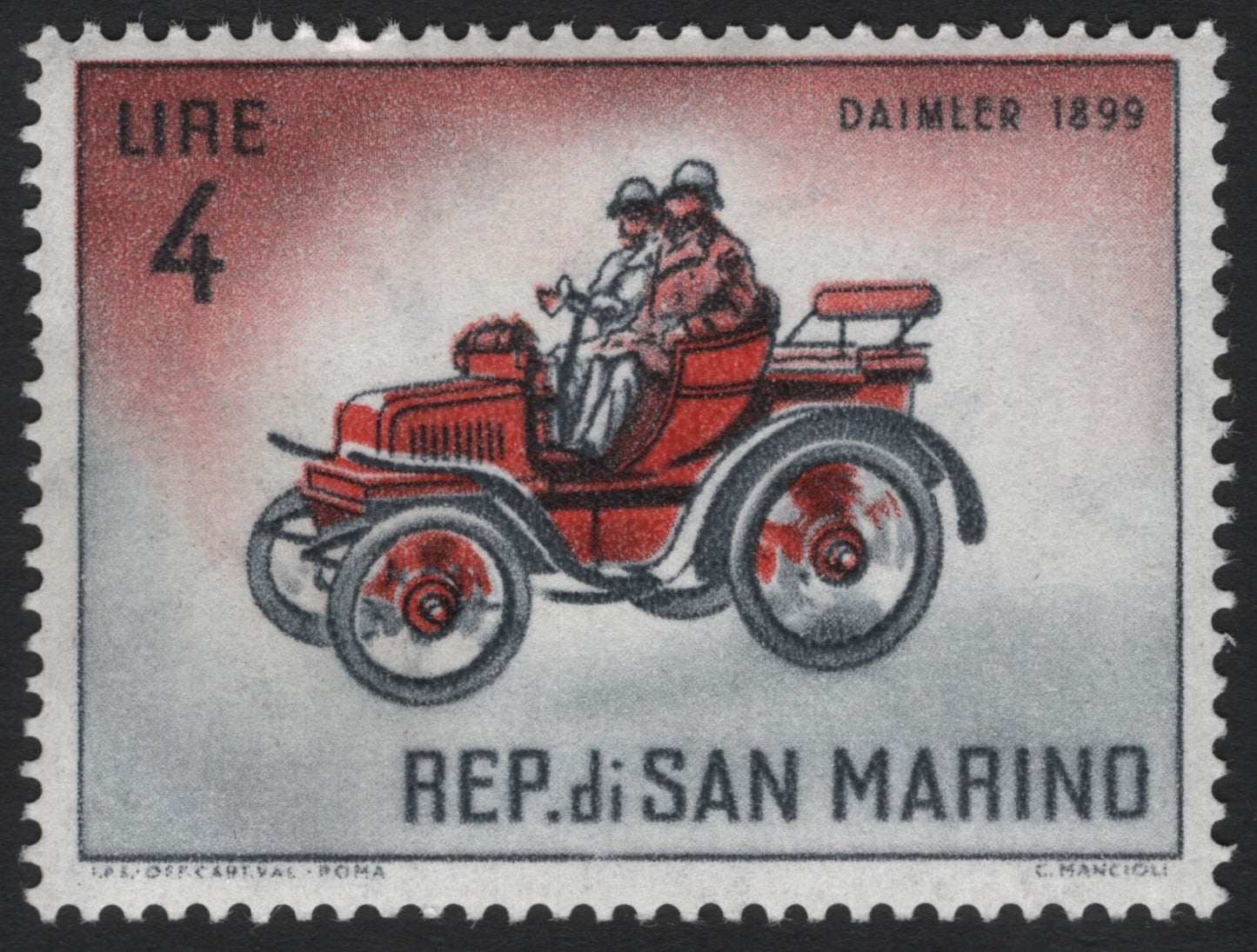 SCG6711 - San Marino 1955 – Daimler 1899 (4 Lire)