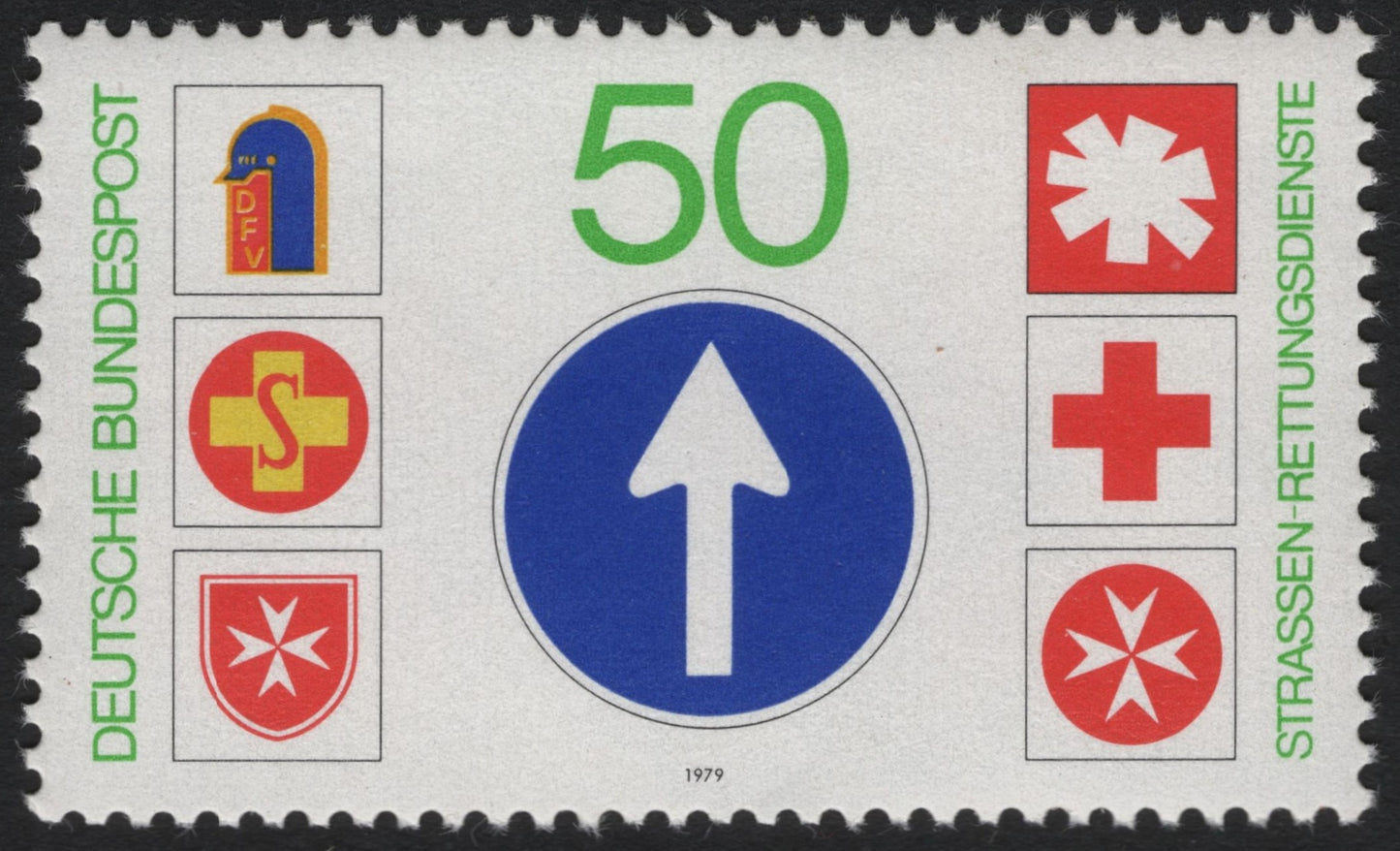 SCG10097 - π©πͺ Germany 1979 β Road Rescue Services (50 Pf)