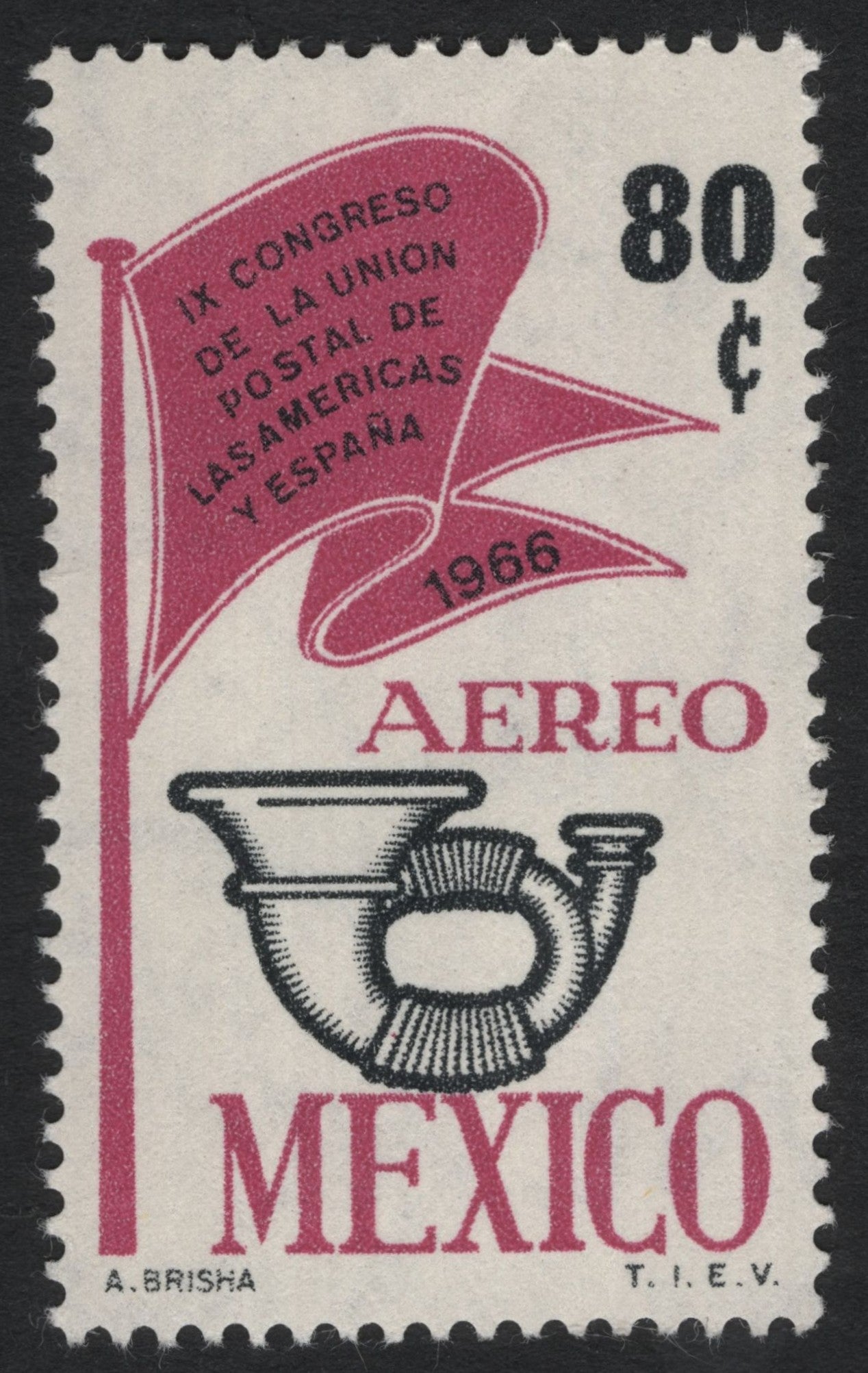 SCG6703 - Mexico 1966 – IX Congress of the Postal Union of the Americas and Spain (Airmail Issue)