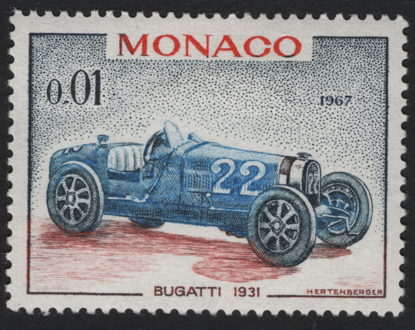 SCG9813 - Monaco 1967 – Bugatti Type 35B (1931) Racing Car – 0.01 Franc