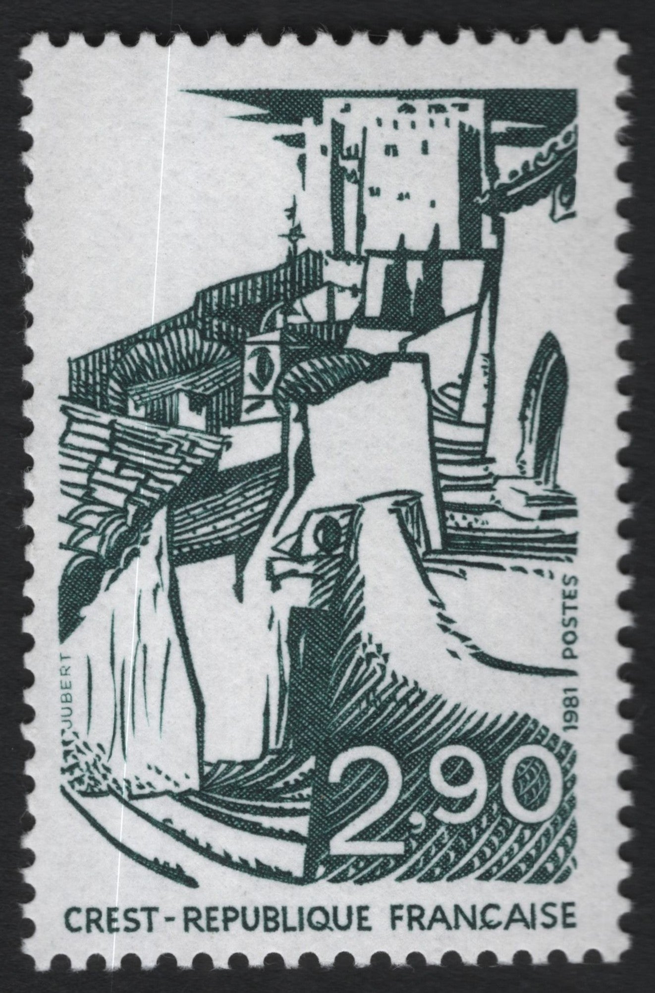 SCG10100 - 🇫🇷 France 1981 – “Crest” Townscape (2.90F)