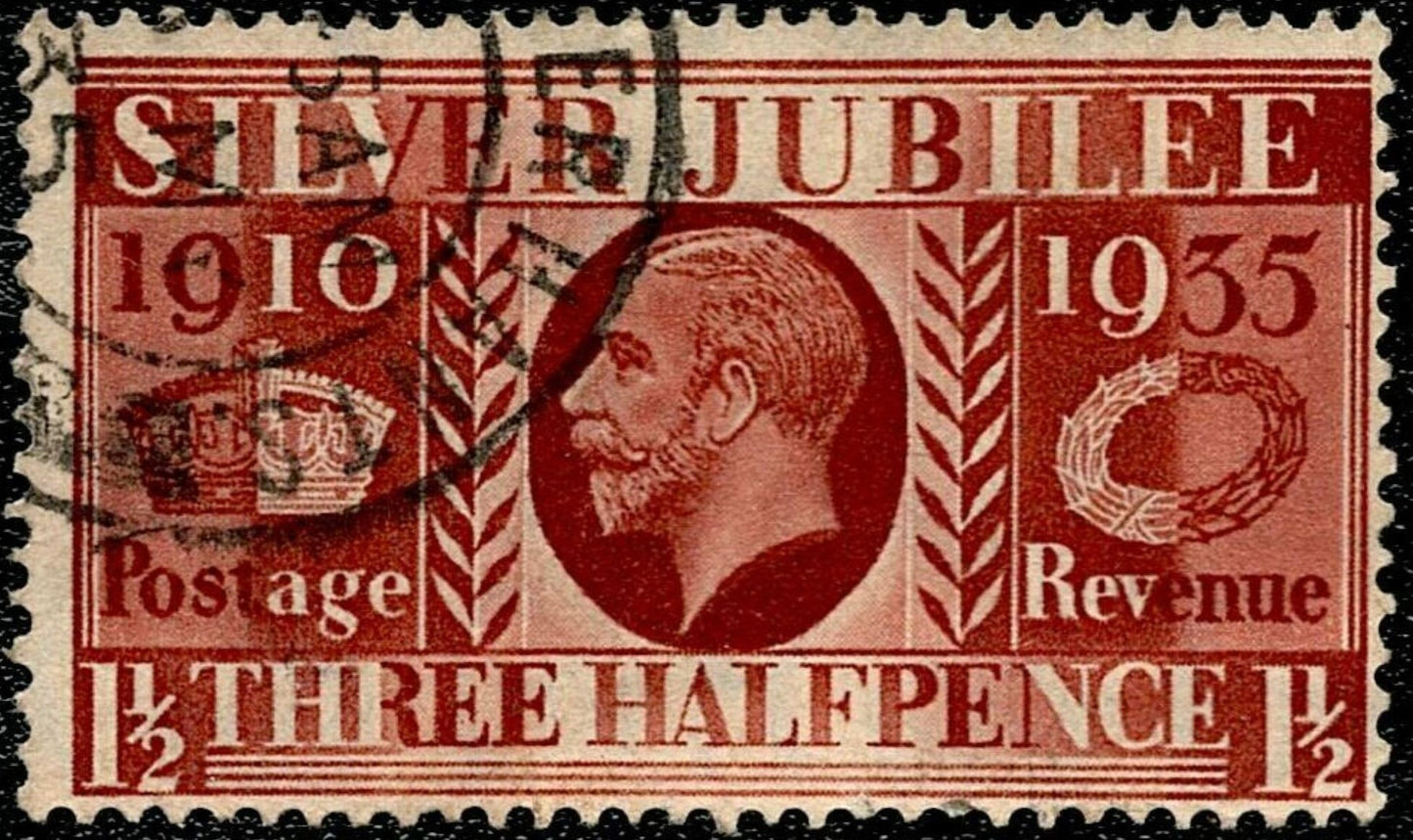SCG687 - 1935 Great Britain Silver Jubilee 1½d King George V Used