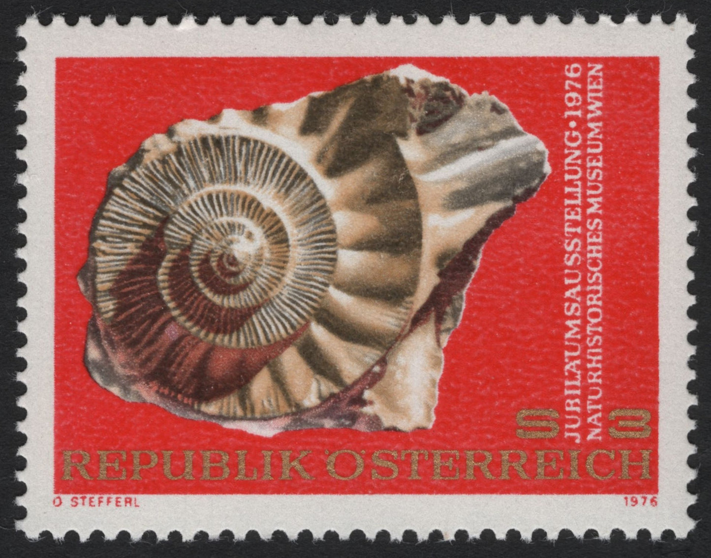 SCG8292 - Austria 1976 – Ammonite Fossil (Jubilee Exhibition Issue)