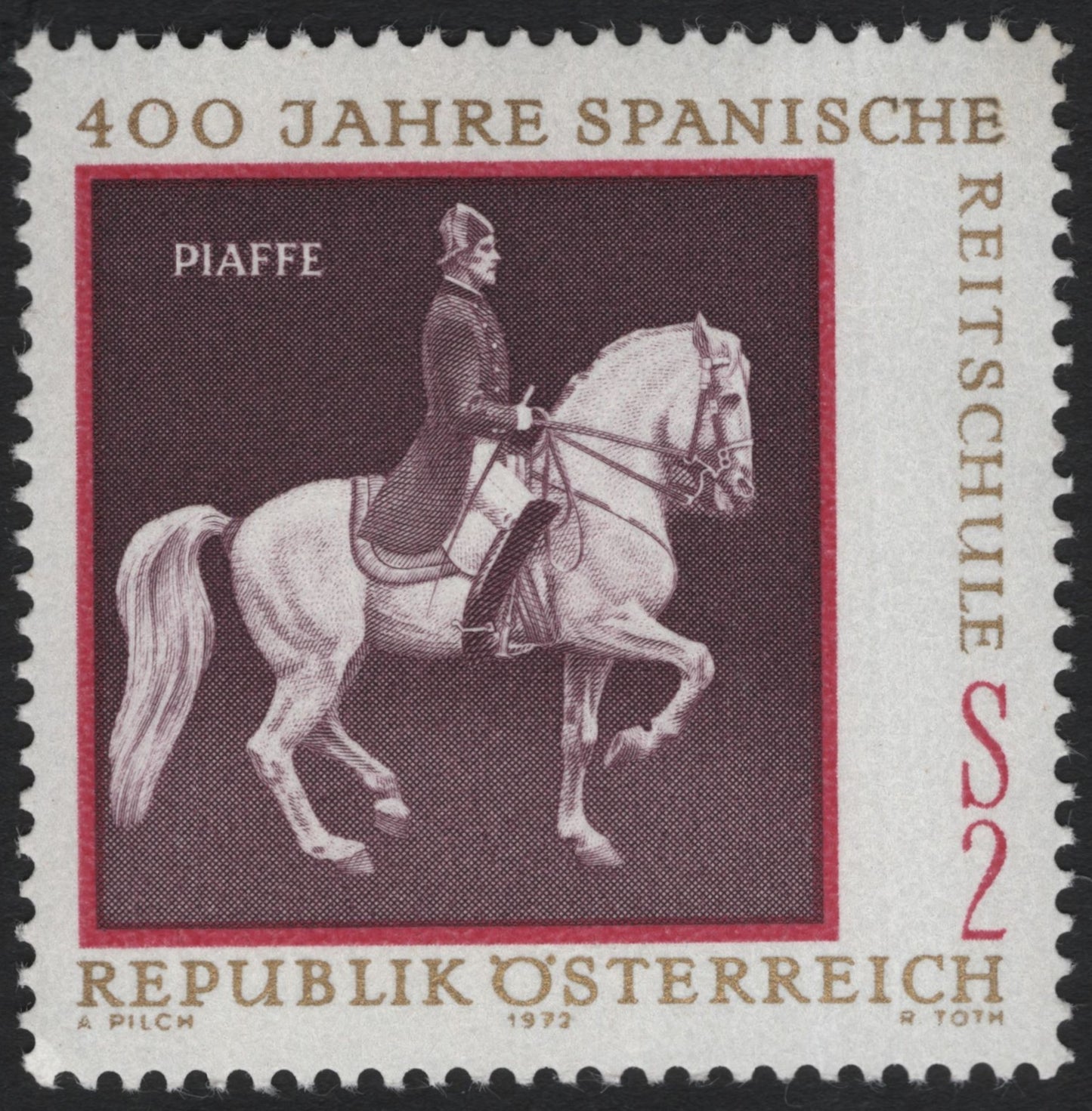 SCG8690 - Austria 1972 – 400 Years of the Spanish Riding School ("Piaffe")