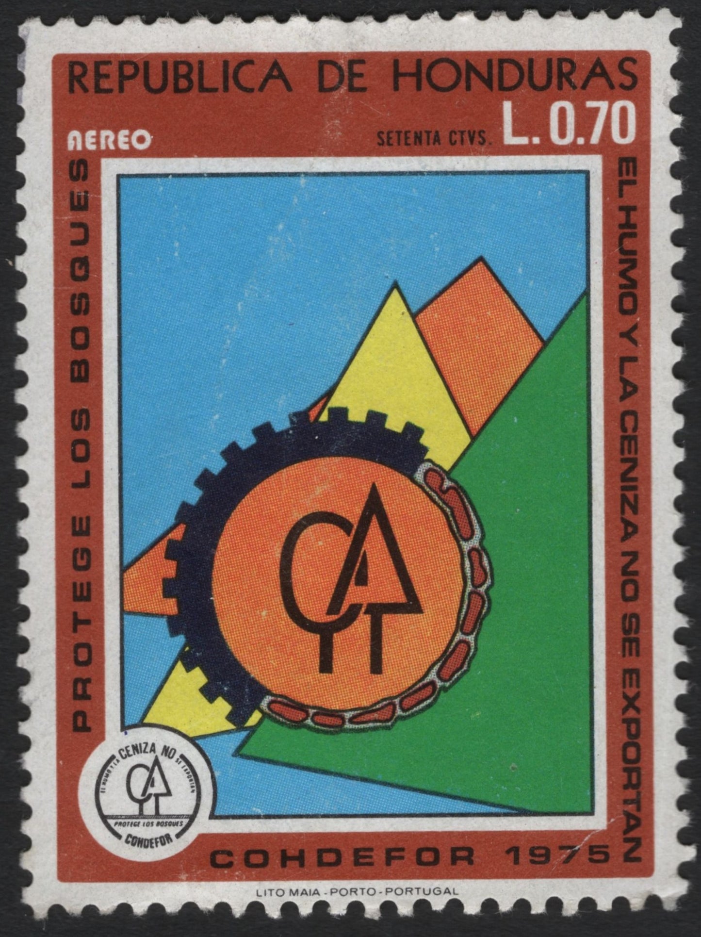 SCG9751 - Honduras 1975 COHDEFOR “Protege los Bosques” Airmail – L0.70