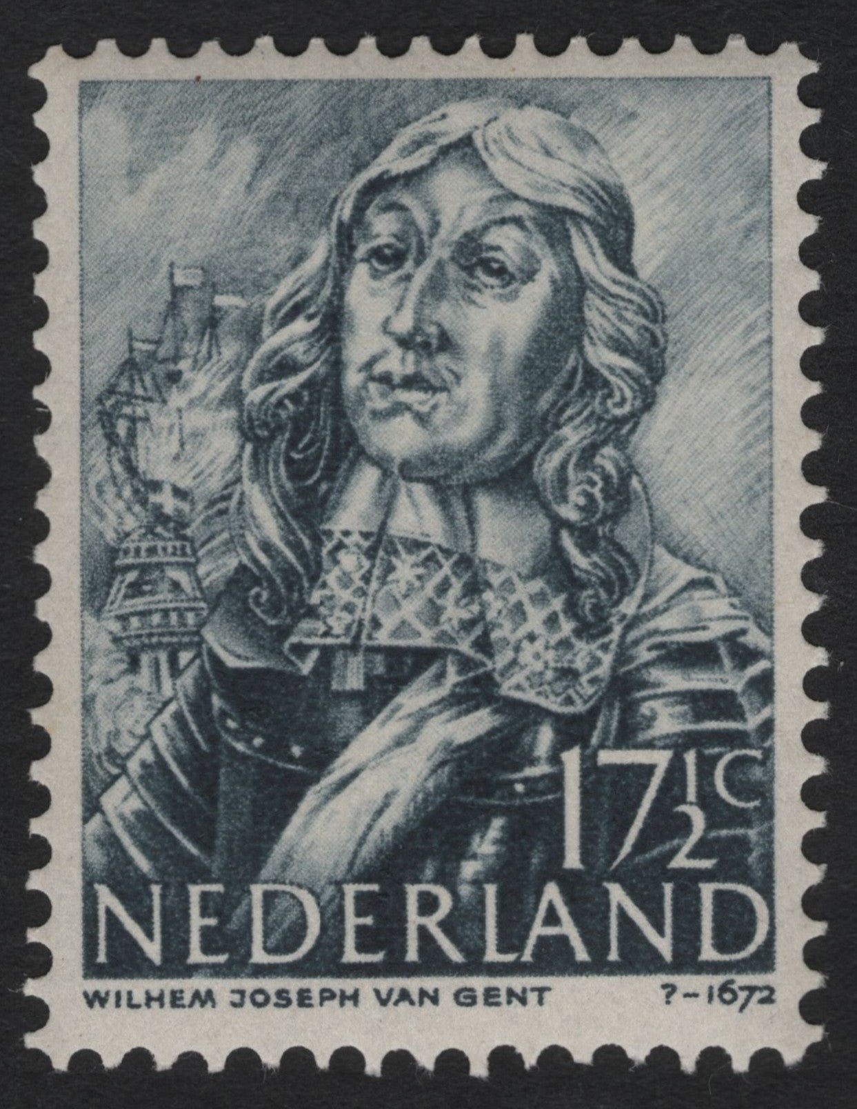 SCG8675 - Netherlands 1943 – Admiral Willem Joseph van Gent (17½ Cent)