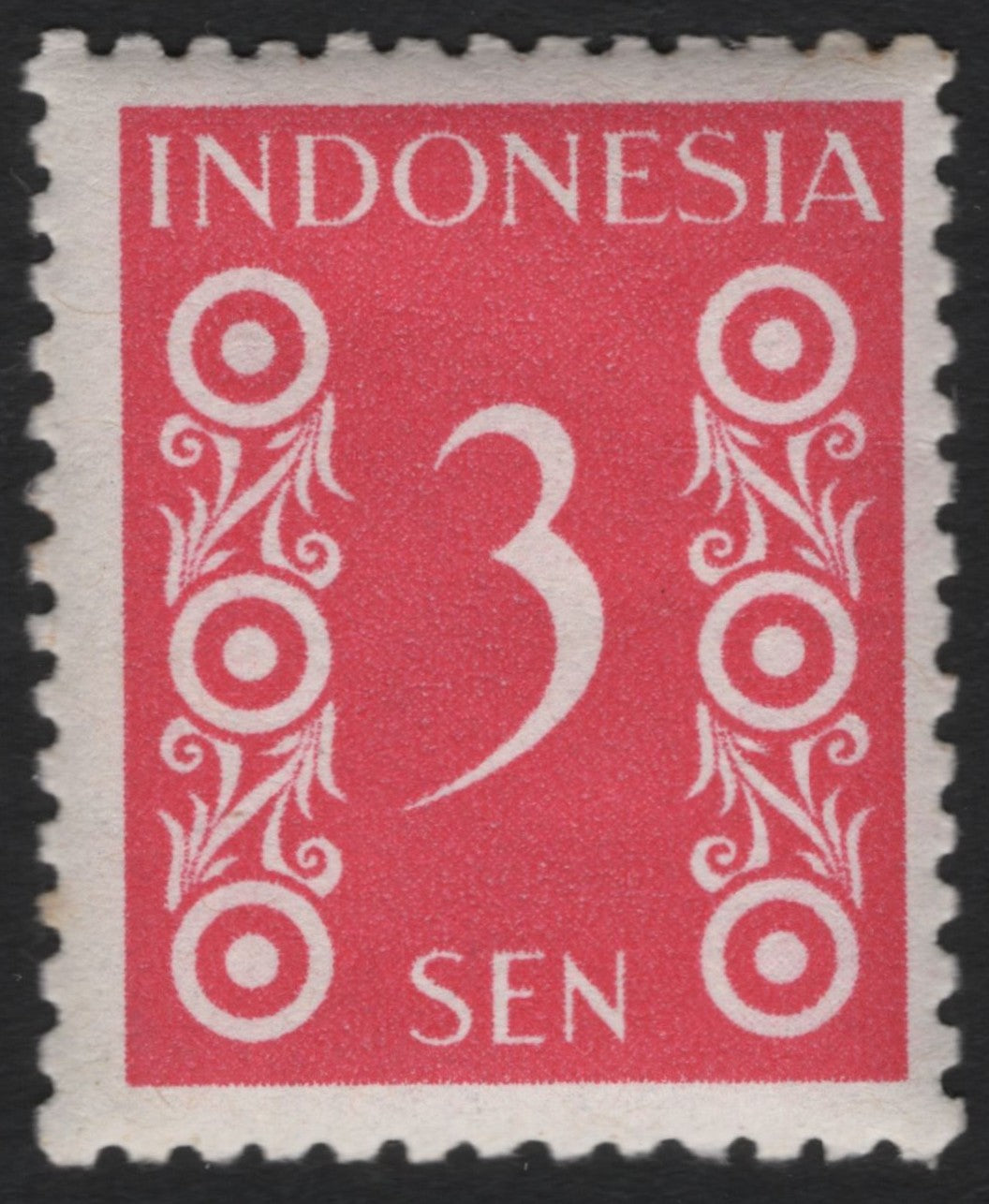 SCG9598 - Indonesia – 3 Sen Definitive Stamp (1950s)