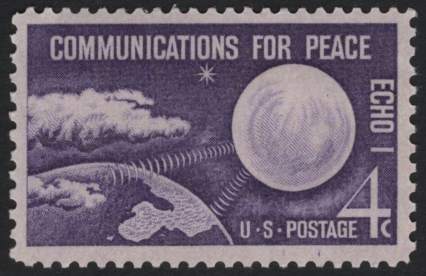 SCG8299 - United States 1960 "Communications for Peace – Echo I" 4¢ Stamp
