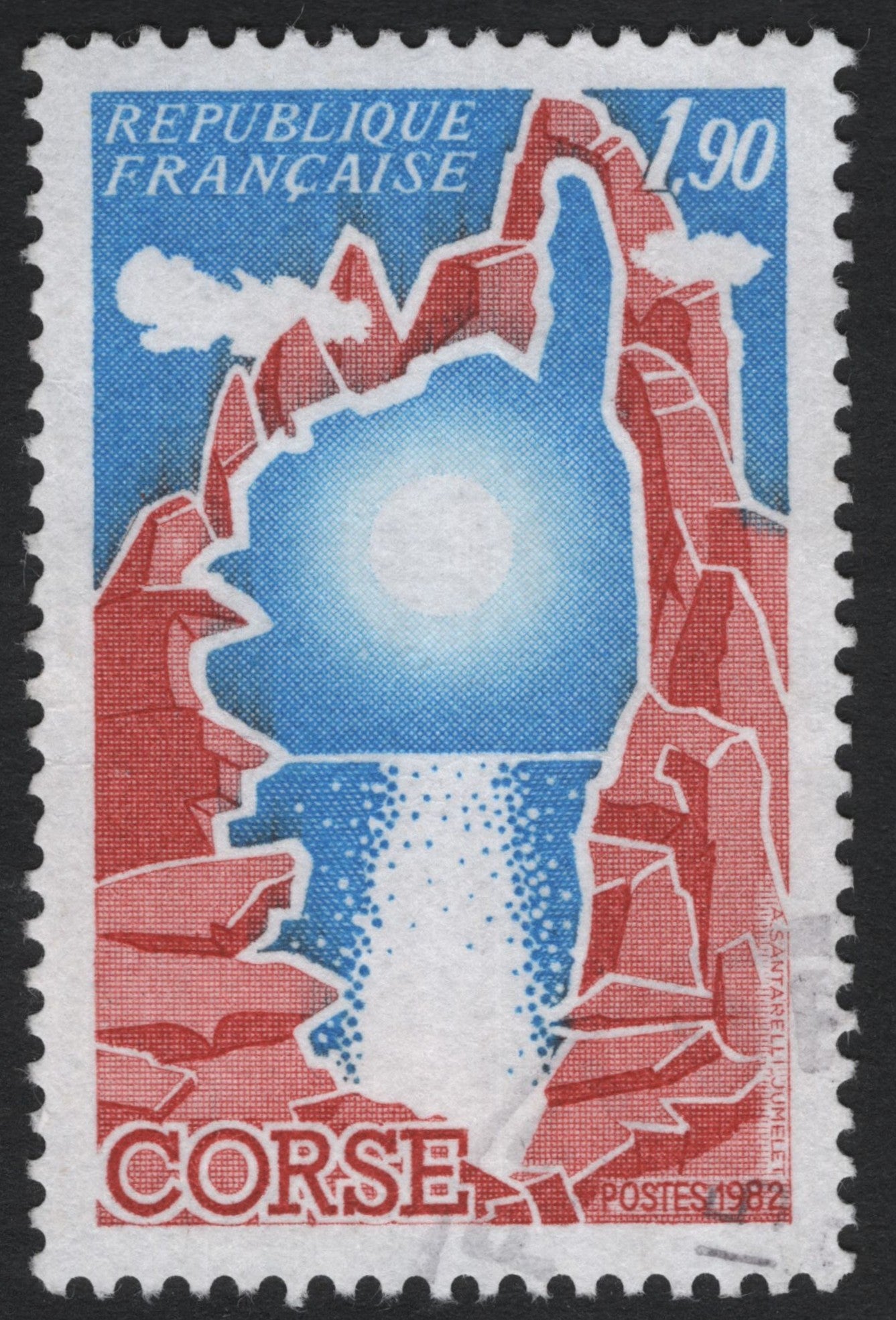 SCG10291 - France 1982 – 1.90F “Corse – Calanques de Piana” Regional Landscape Issue