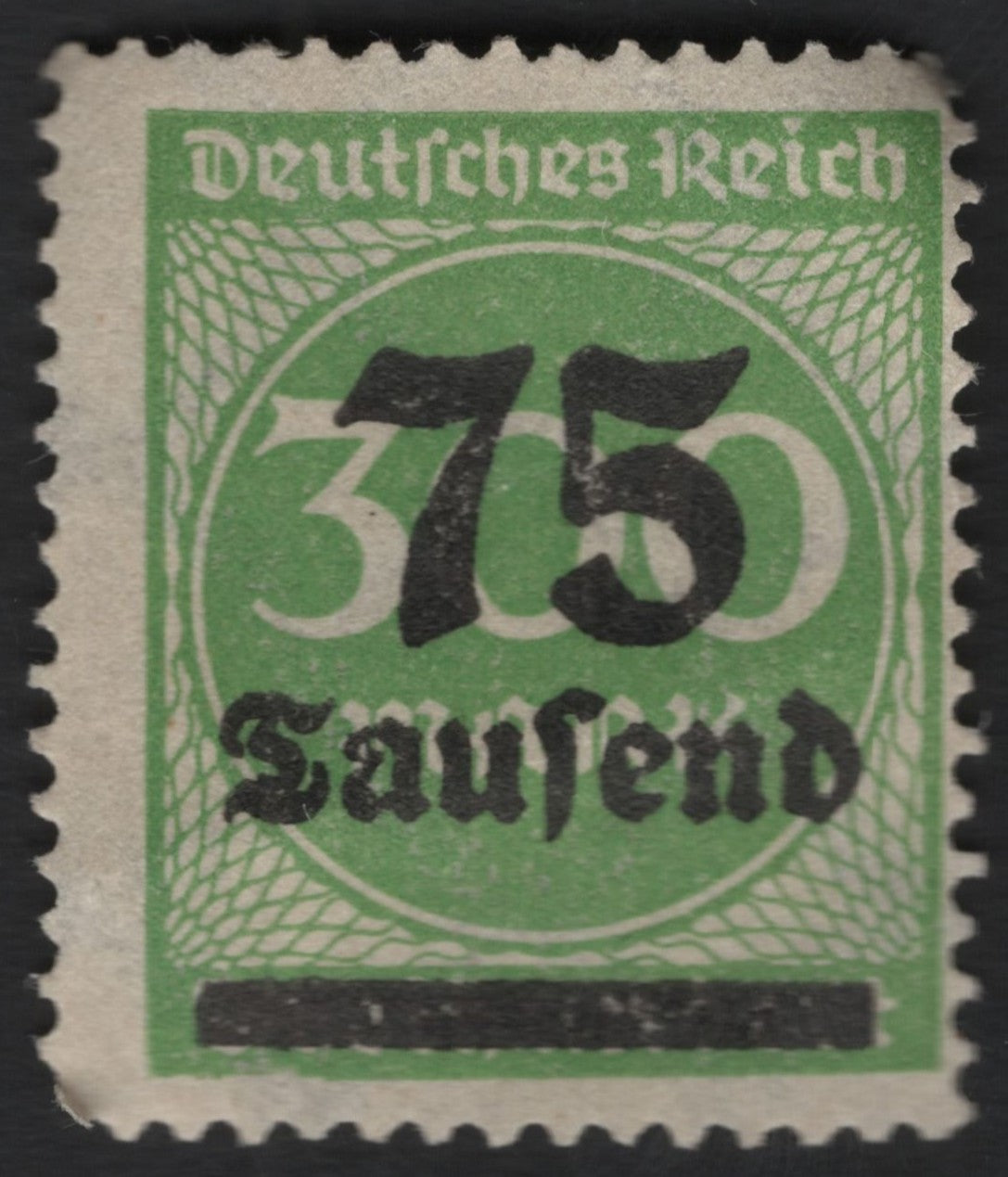 SCG9605 - Germany 1923 – 375 Tausend on 500 Mark (Green) Inflation Overprint
