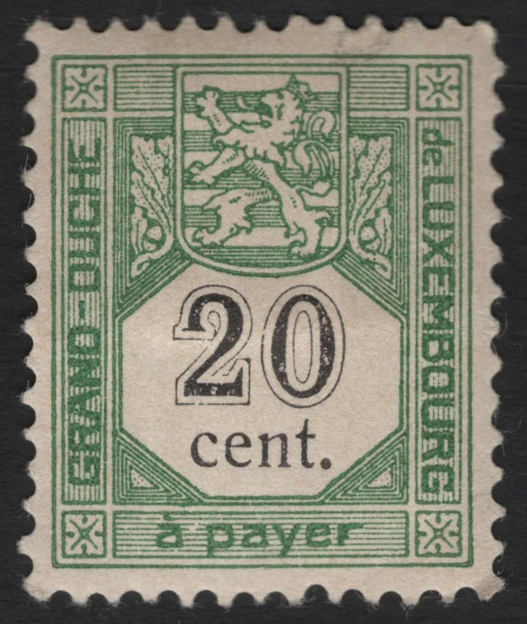 SCG9607 - Luxembourg – 20c Postage Due “à payer” (Coat of Arms), c.1920s