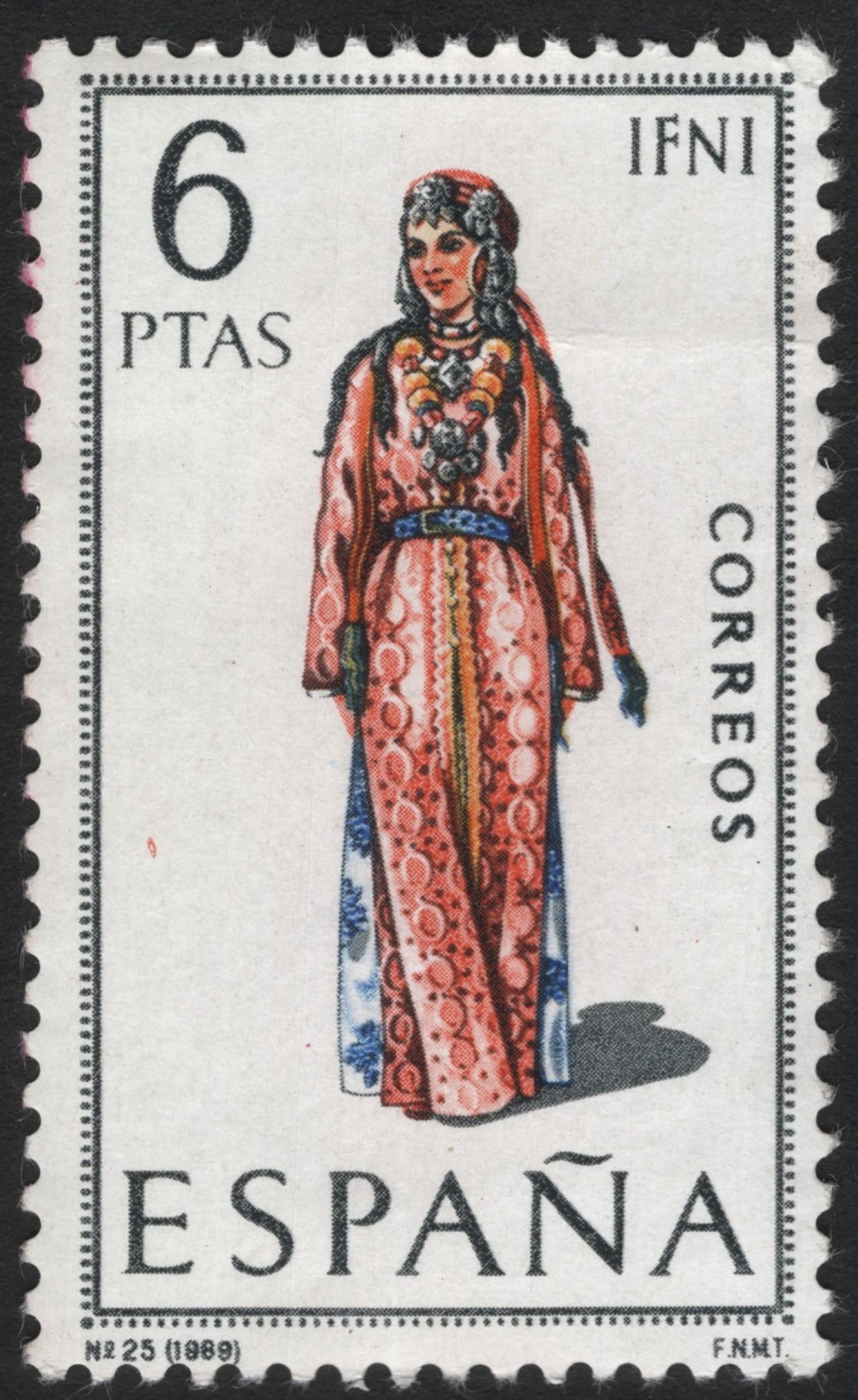 SCG6549 - Spain (Ifni) 6 Pesetas Traditional Costume – 1968