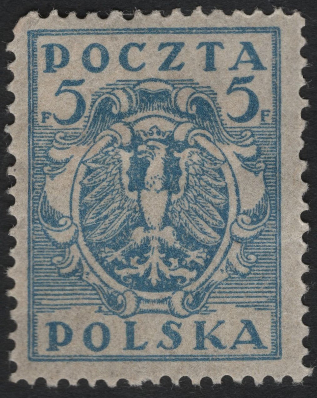 SCG9583 - Poland 1919 5 Fenigów Coat of Arms Definitive
