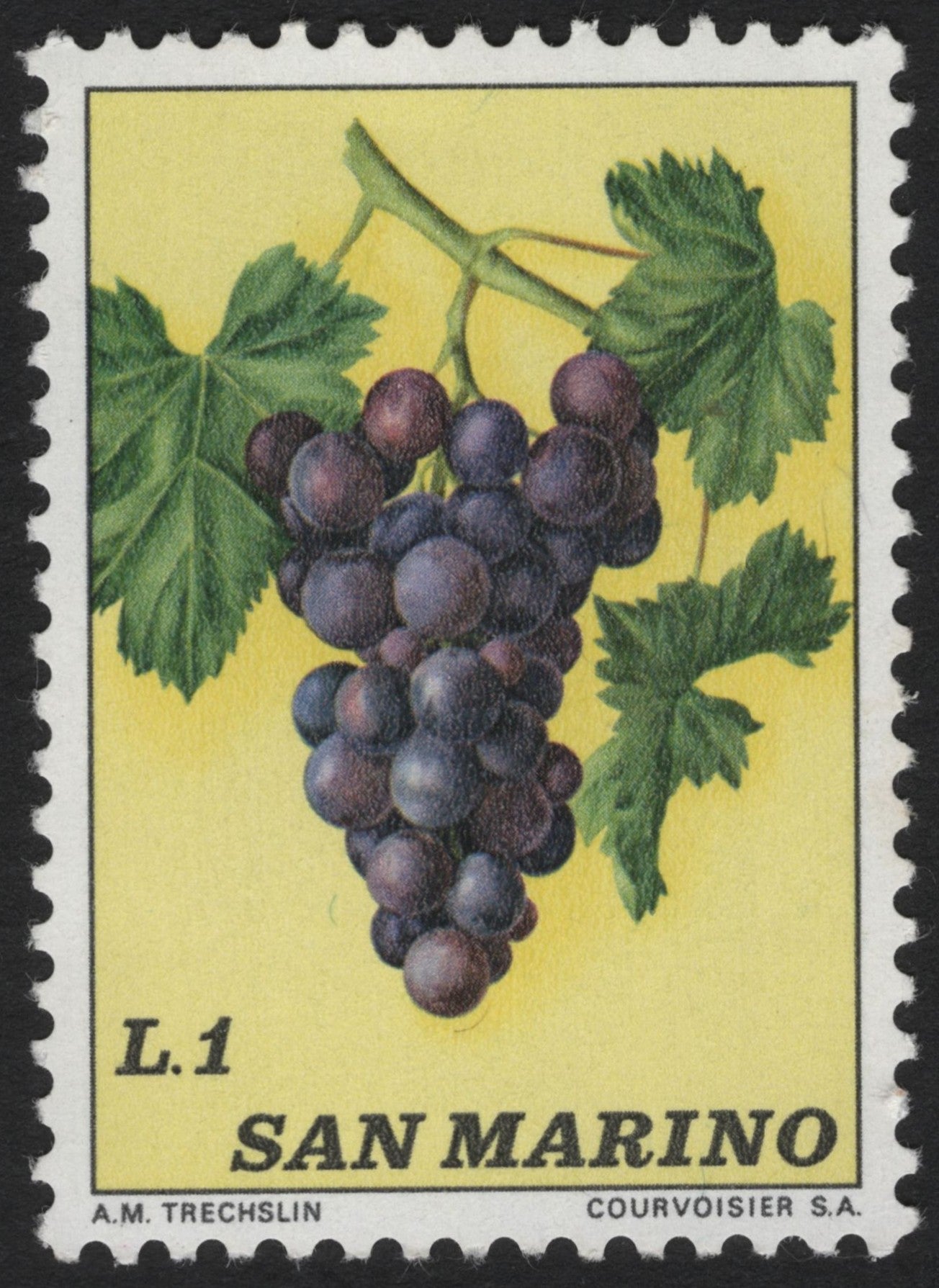 SCG6550 - San Marino 1 Lira – Grapes (Agricultural Series)