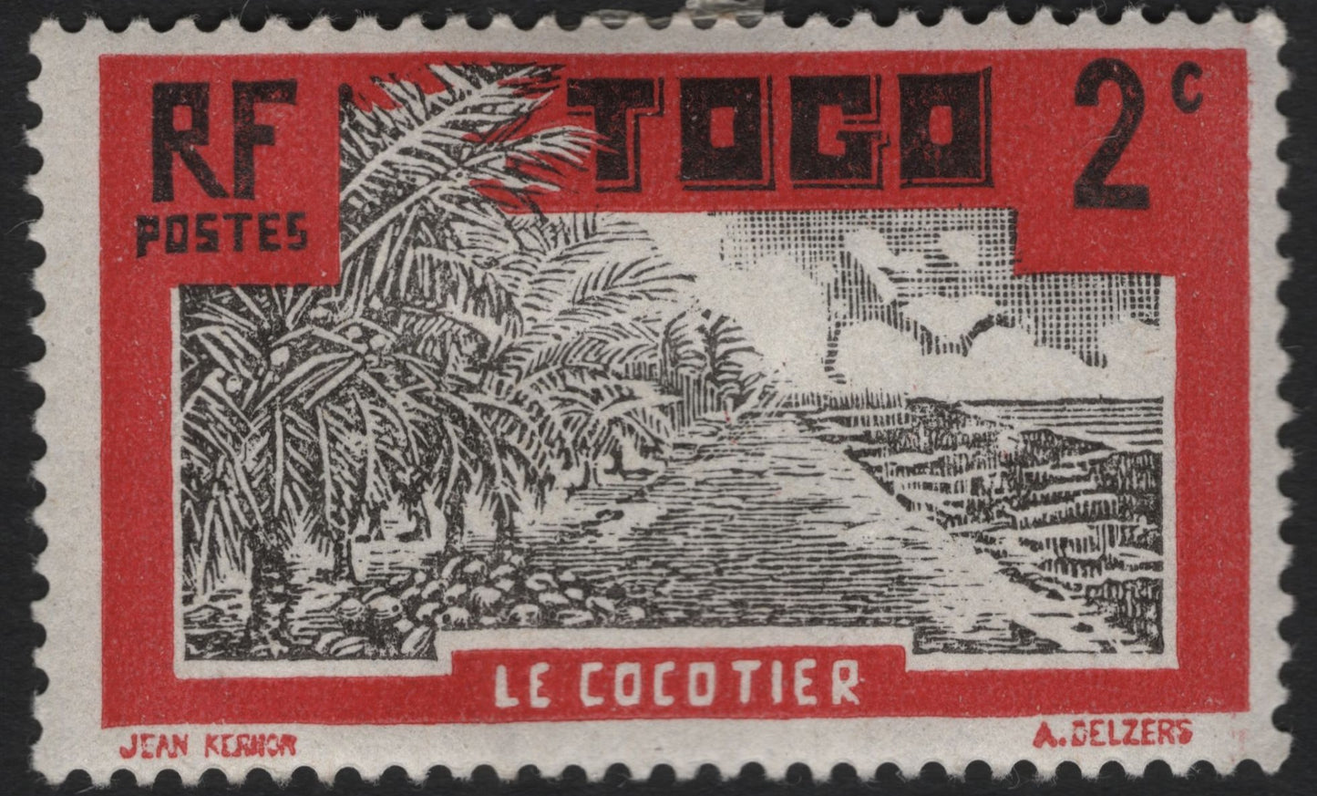 SCG9586 - Togo 2c “Le Cocotier” – Coconut Grove Scene (French Administration)