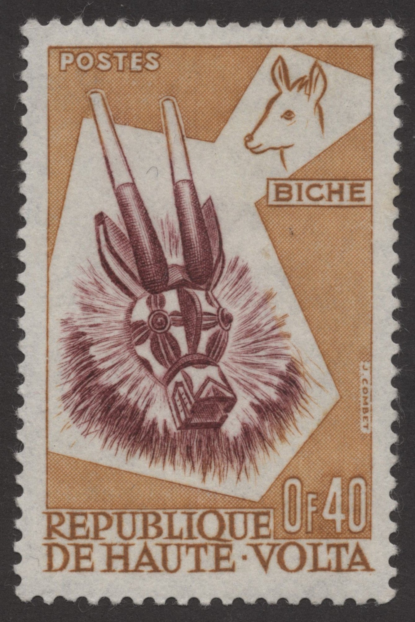 SCG259 Burkina Faso (Haute-Volta) Mask Heritage – 3-Stamp Set