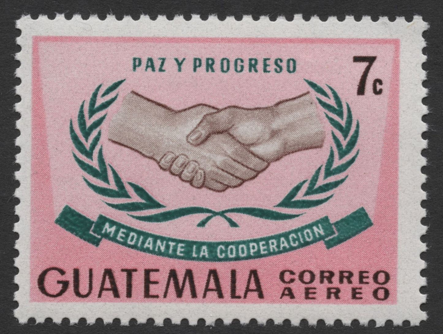 SCG263 Guatemala Airmail Stamps – Peace and Cooperation Theme (7c & 21c)