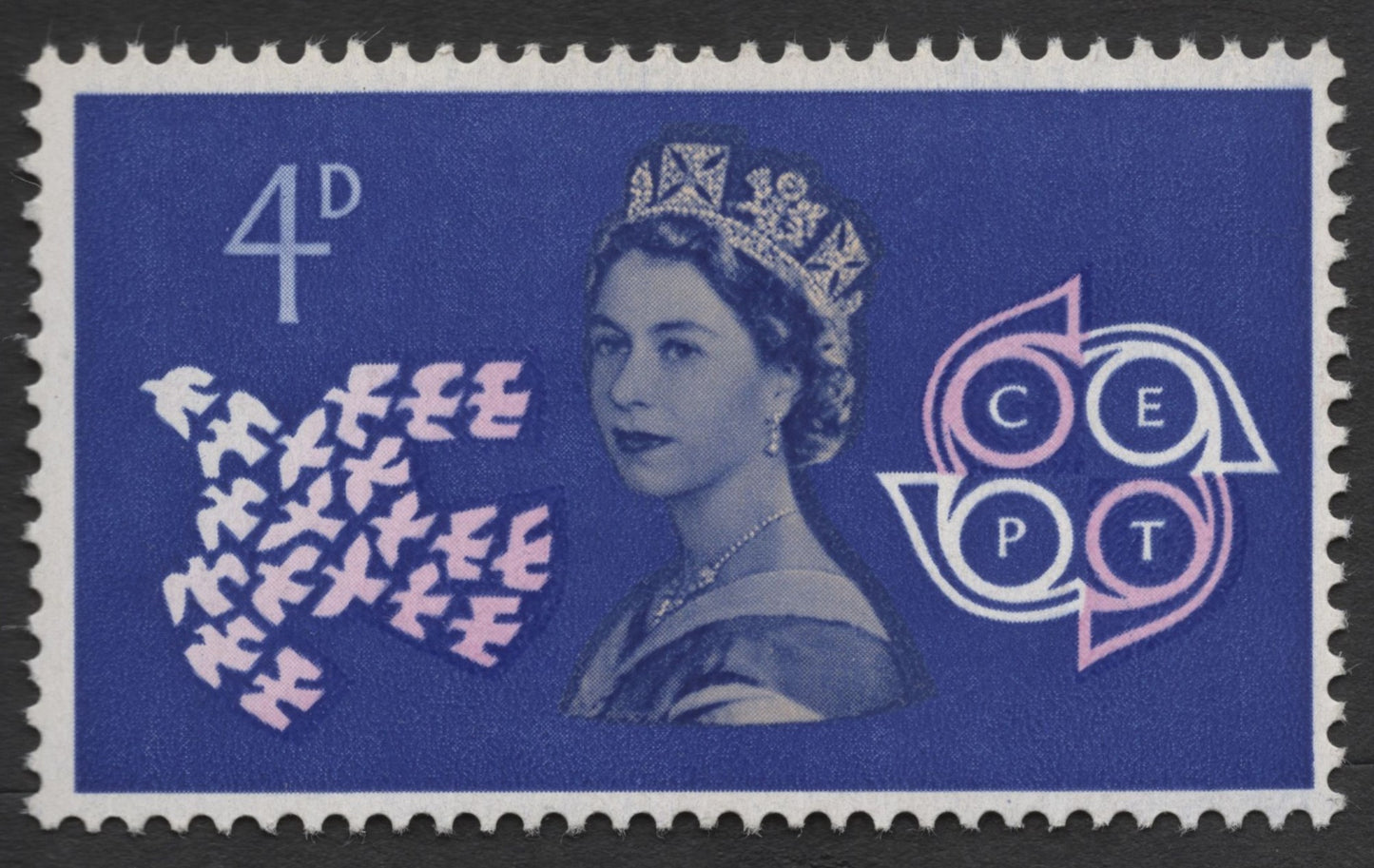 SCG268 - 1960 Great Britain CEPT Europa Stamp – 4d Blue with Dove of Peace