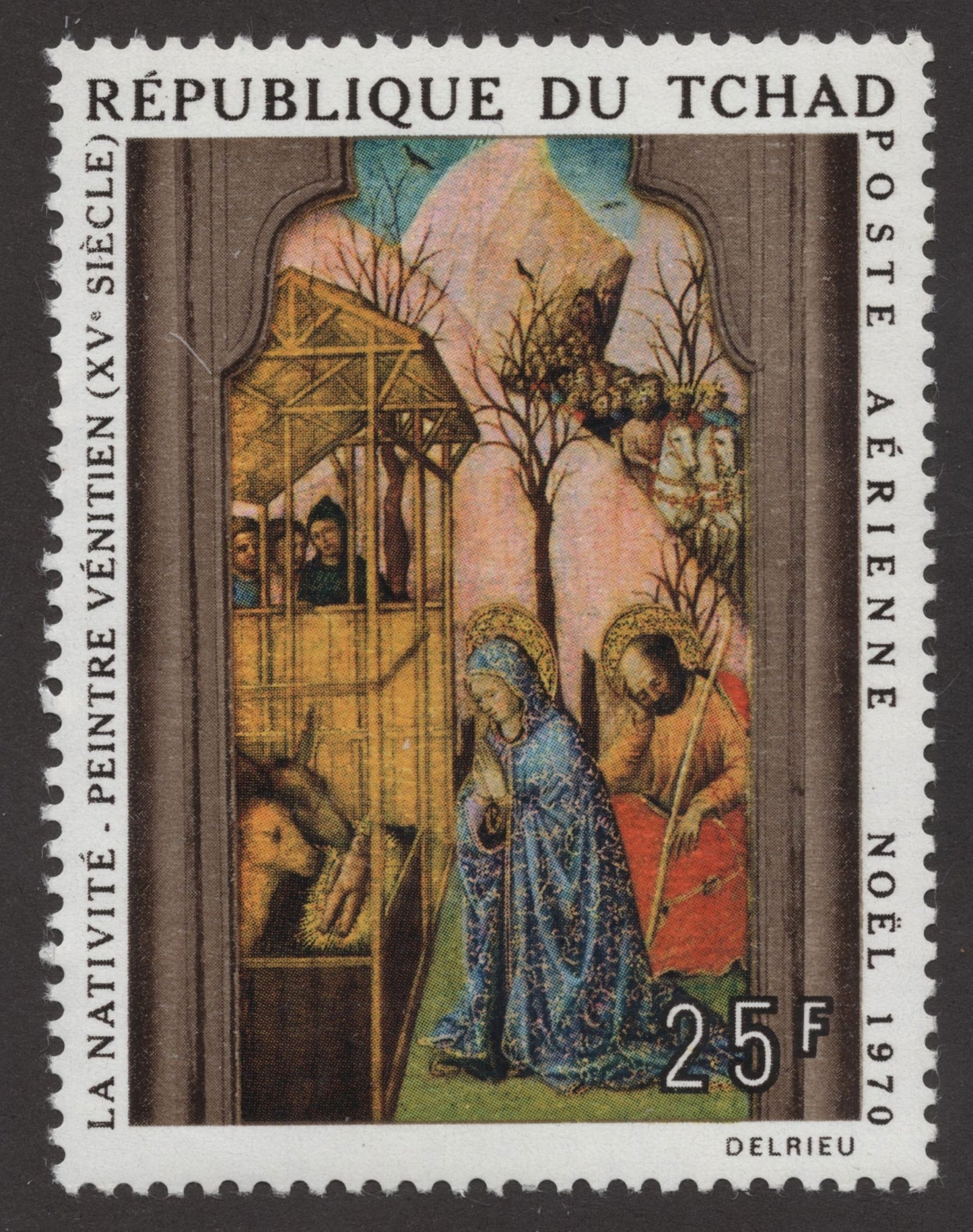 SCG163 Chad 1970 Christmas Airmail Stamps – Venetian Painter Nativity & Visitation
