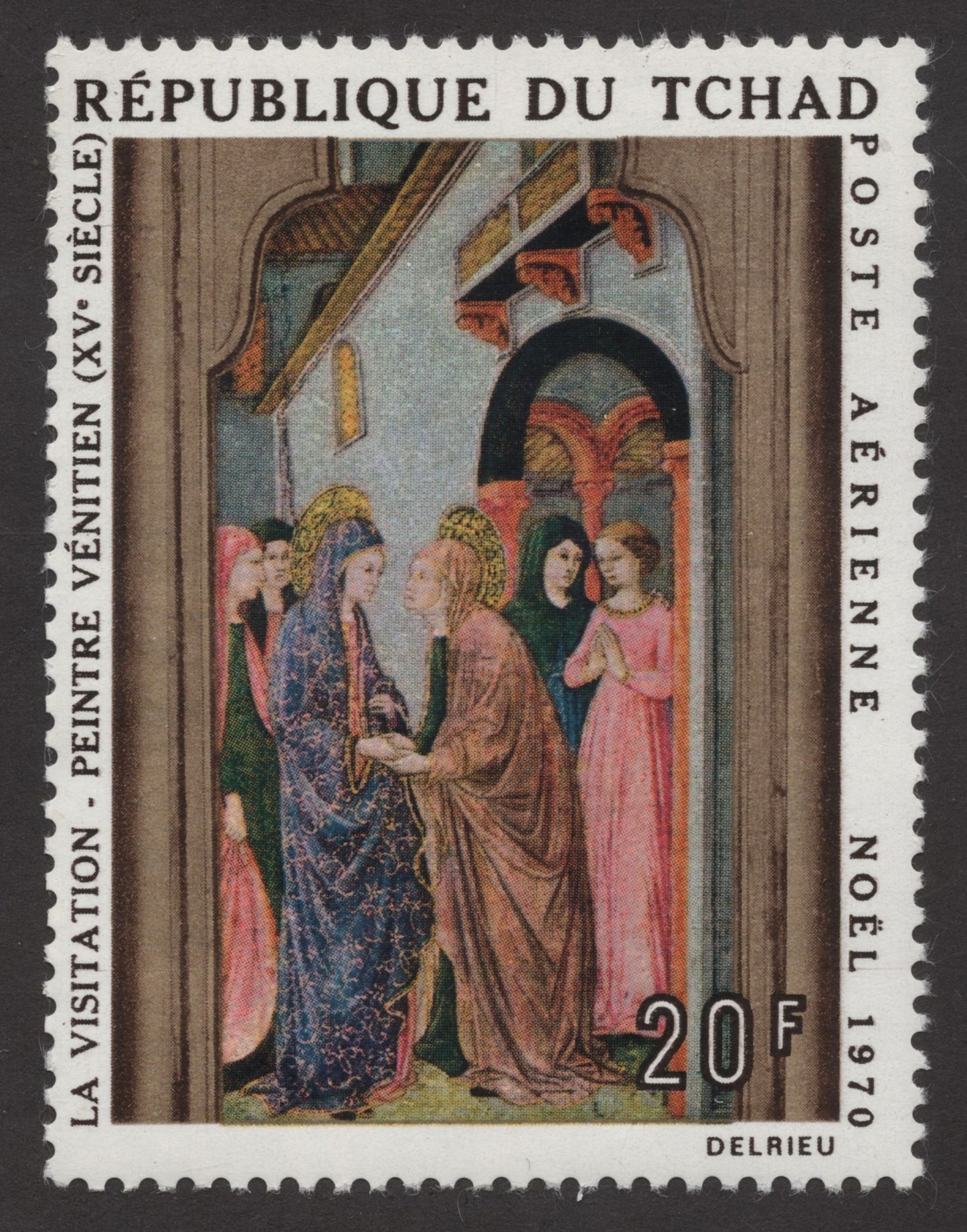 SCG163 Chad 1970 Christmas Airmail Stamps – Venetian Painter Nativity & Visitation