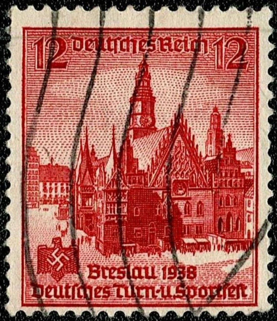 SCG632 - Germany 1938 - Breslau Sports Festival Used Stamp