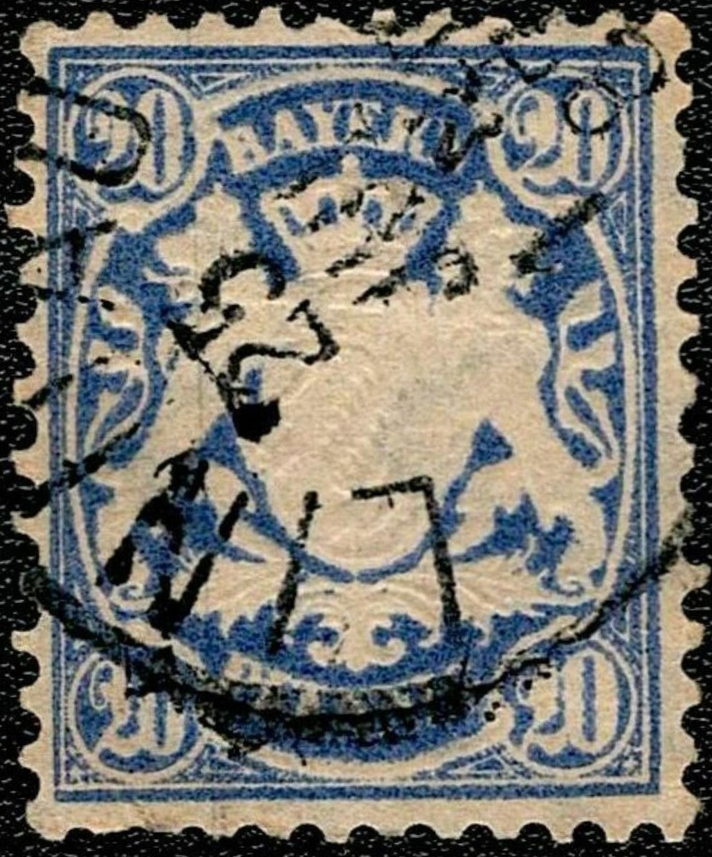 SCG643 - Bavaria Coat of Arms Stamp (Used) – Blue