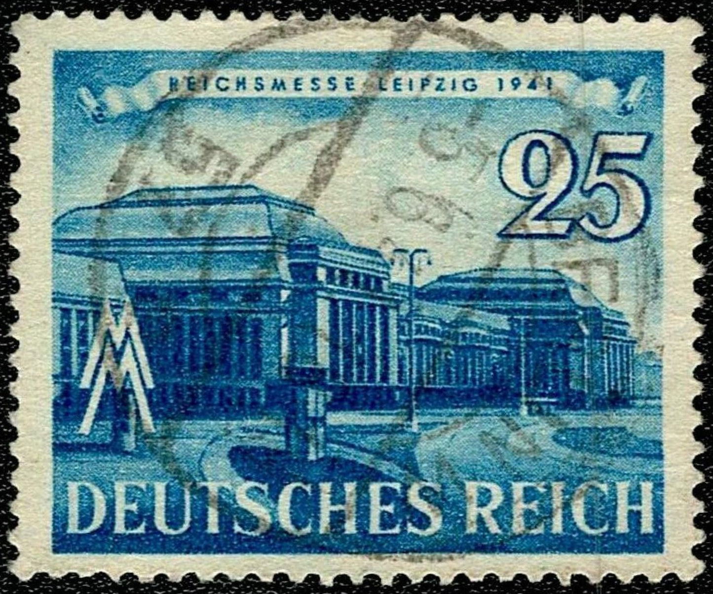 SCG624 - 1941 German Stamp – Leipzig Fair Landmark Design