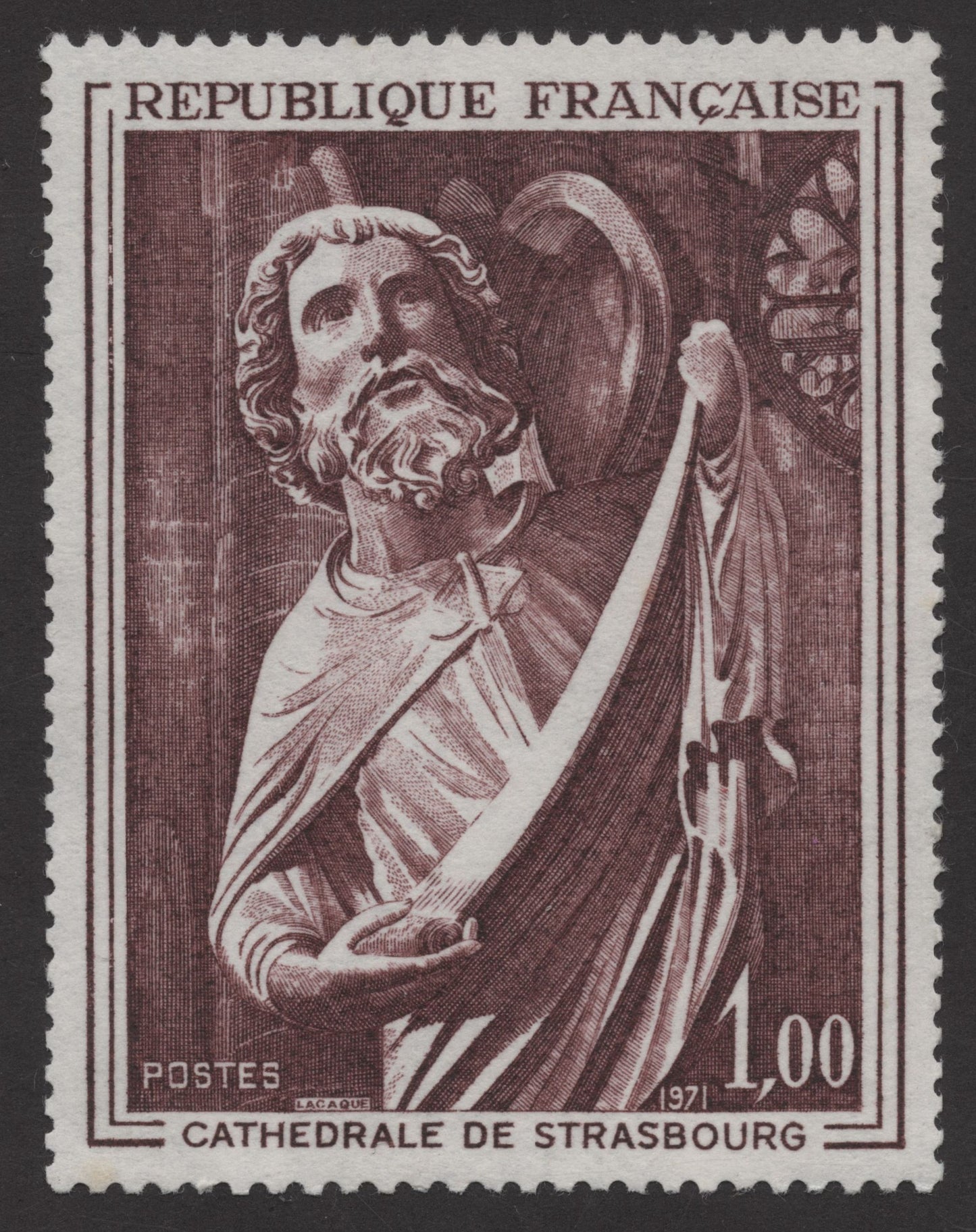 SCG240 France 1971 Art & Architecture Stamp Pair – Millet & Strasbourg Cathedral