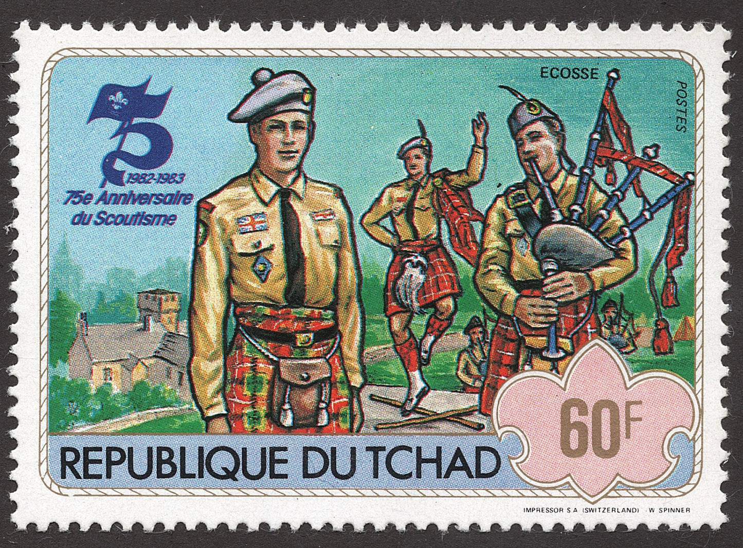 SCG161 Chad 1982–1983 Stamps – 75th Anniversary of World Scouting