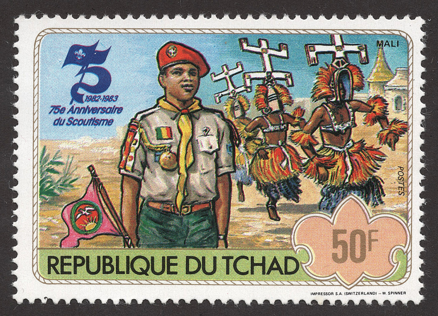 SCG161 Chad 1982–1983 Stamps – 75th Anniversary of World Scouting