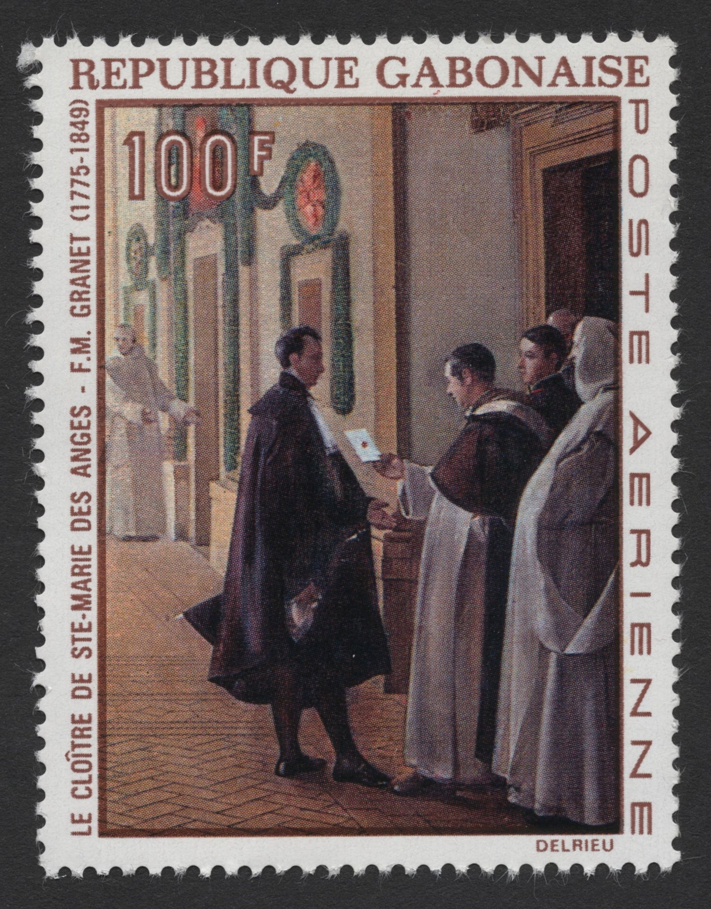 SCG294 - Gabon 100F – Granet’s Cloister Scene at Sainte-Marie