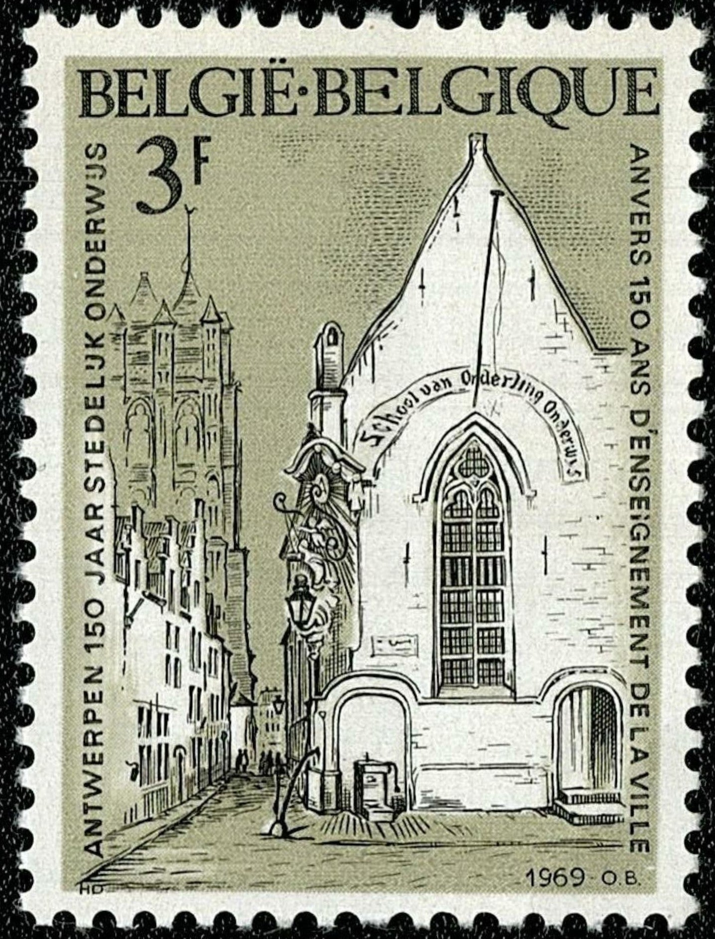 SCG778 - Belgium 3F Stamp – 150 Years of City Education, Antwerp