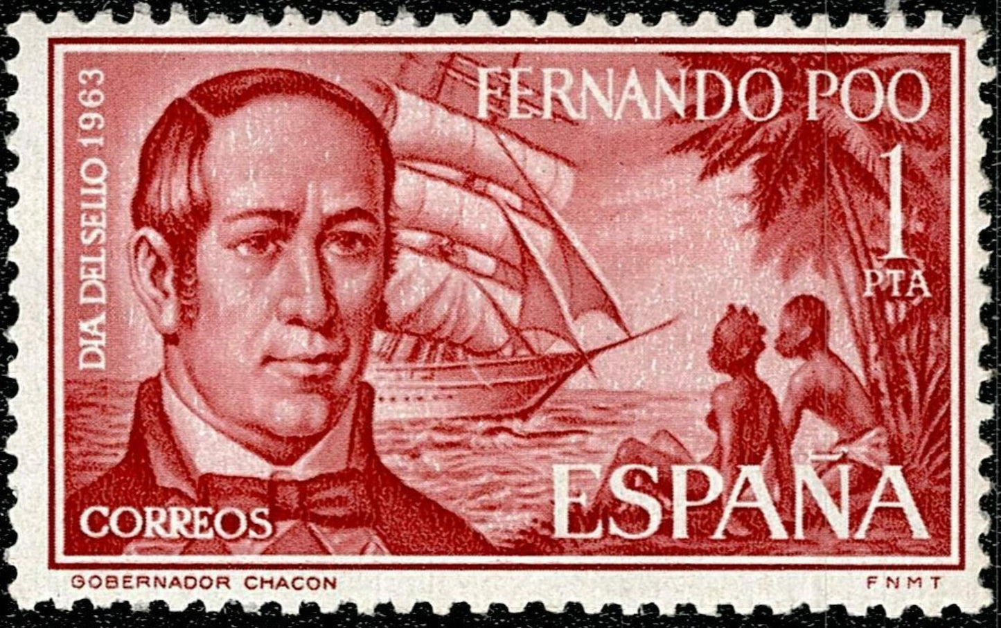 SCG770 - Spain 1963 Stamp – Fernando Poo, Governor Chacón