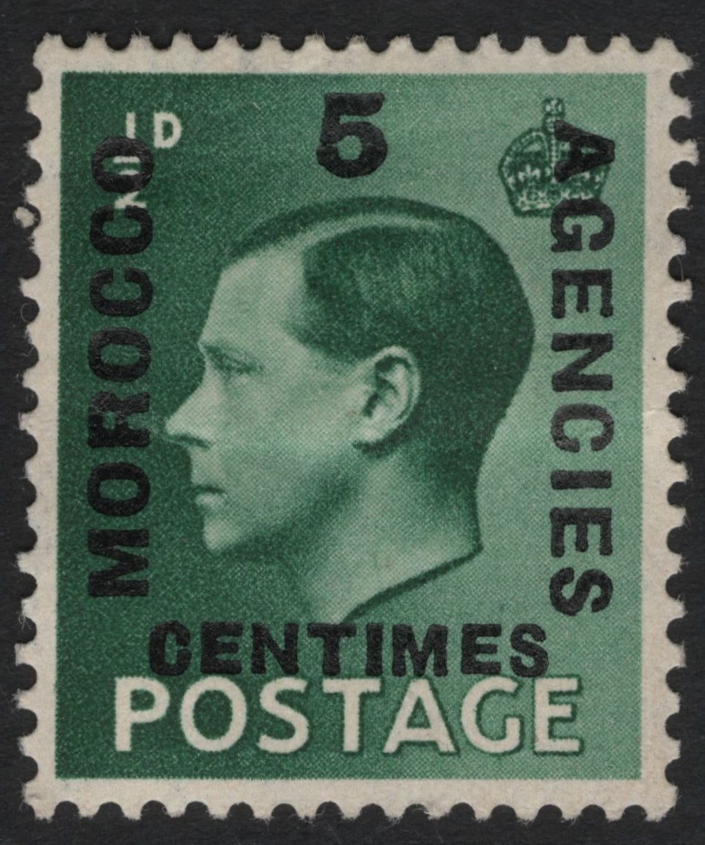 SCG9913 - 🇬🇧 British Morocco Agencies – 1936 Edward VIII 5c on 1d Green (Overprinted)