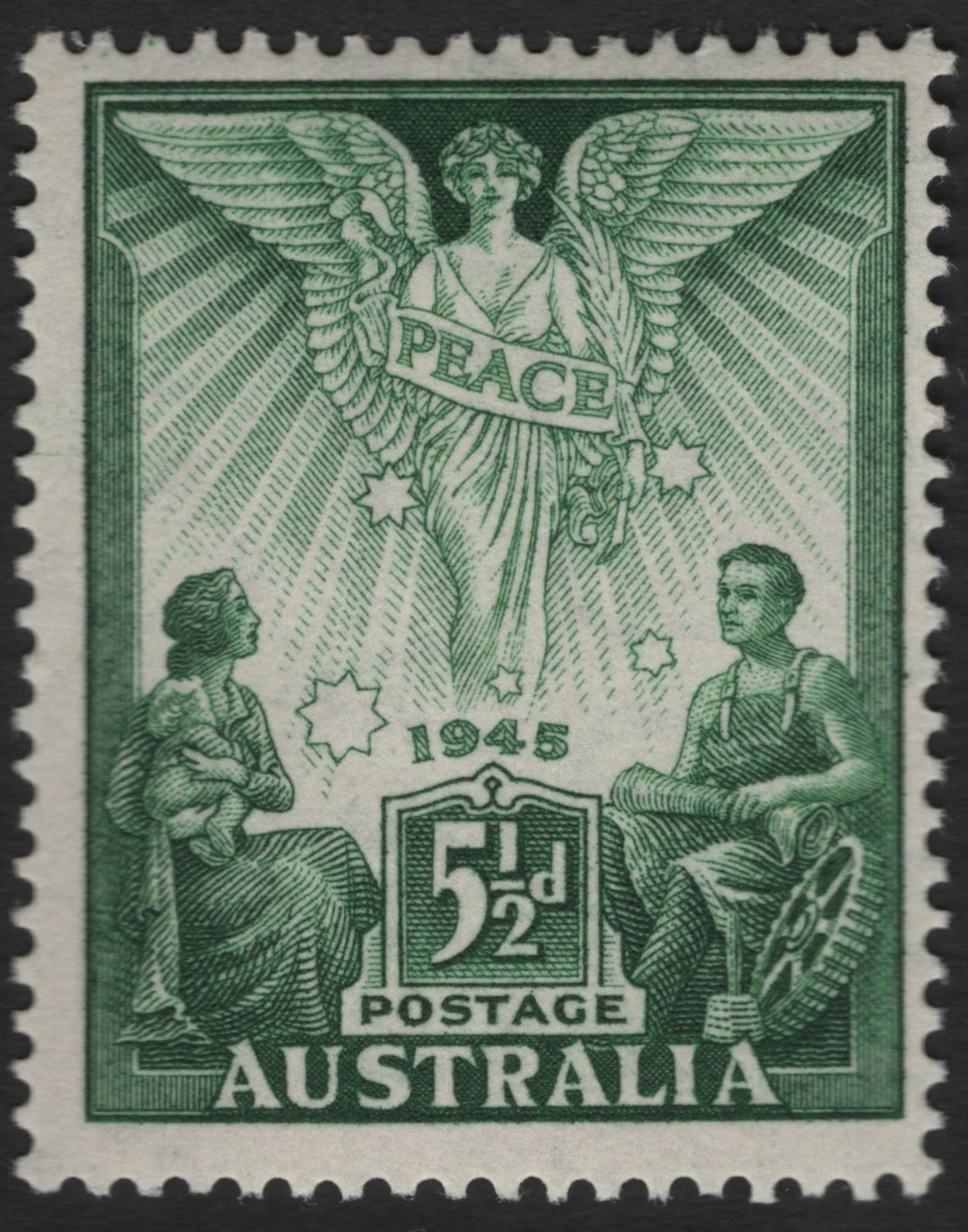 SCG9927 - Australia 1945 Peace Issue – 5½d Green (Symbol of Peace)