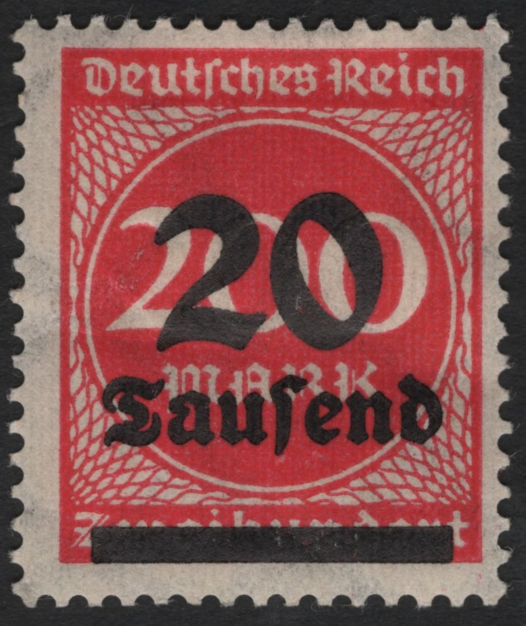 SCG9901 - Germany 1923 – 20 Tausend on 200 Marks (Hyperinflation Surcharge)