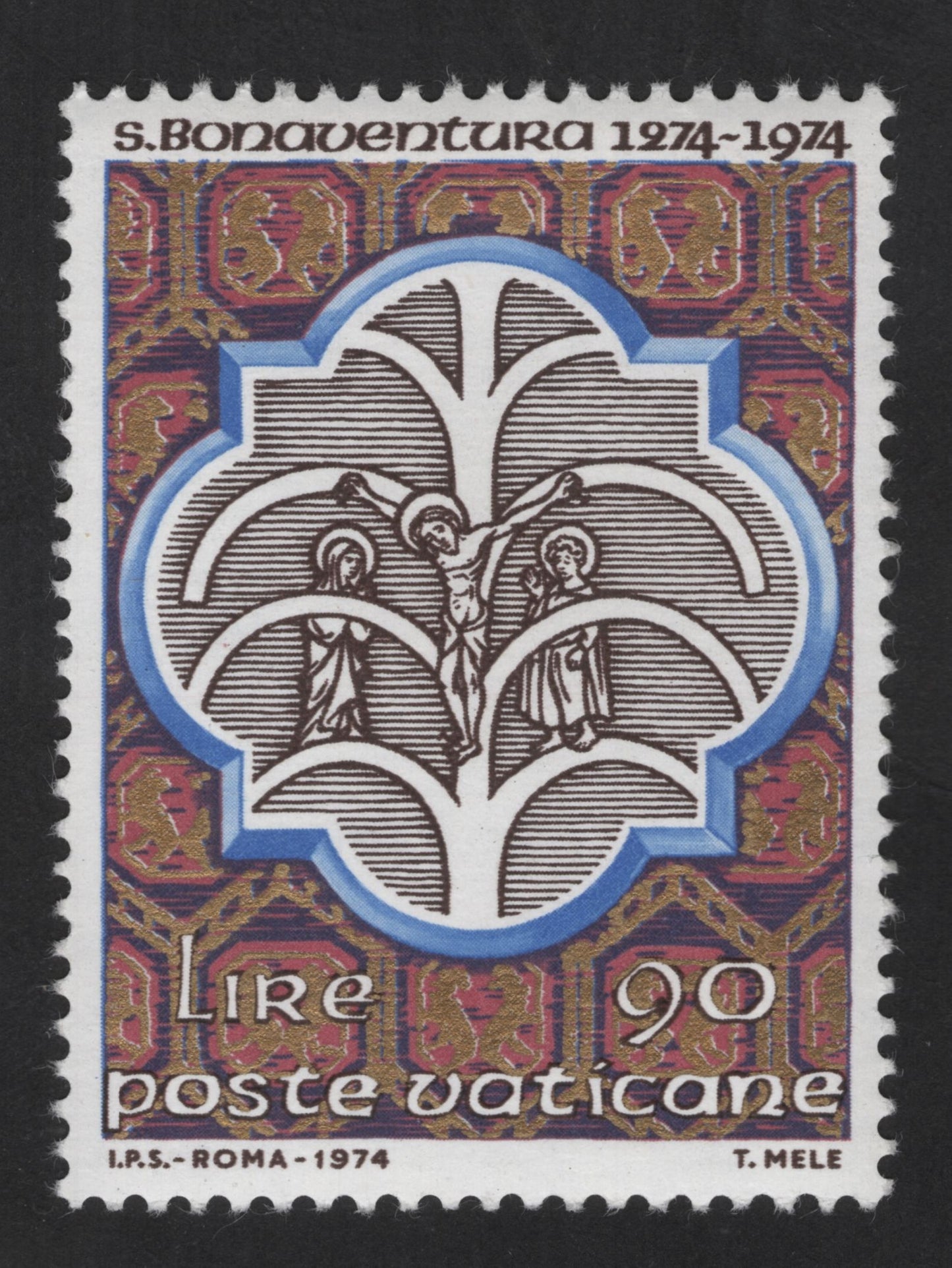 SCG13663 - Vatican City 1974 – Saint Bonaventure 700th Anniversary (90 Lire)