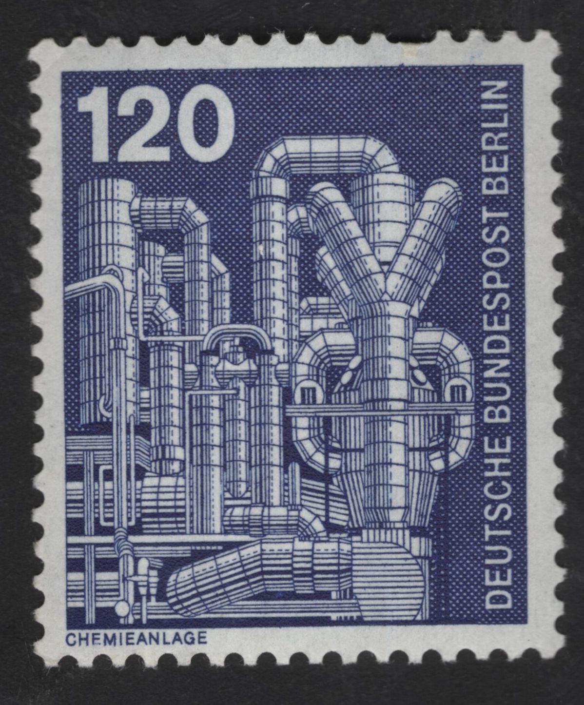 SCG13649 - Chemical Plant Industrial Design – 120 Pfennig Definitive Stamp
