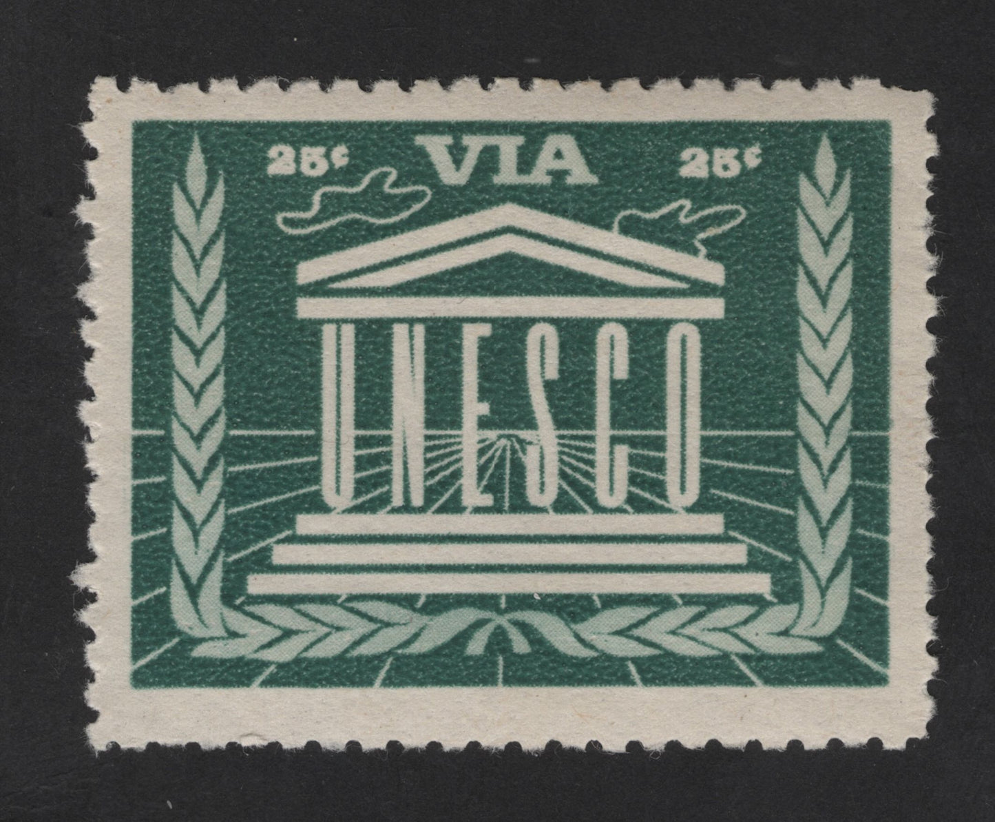 SCG13671 - UNESCO Headquarters Emblem Stamp – 25c (VLA)
