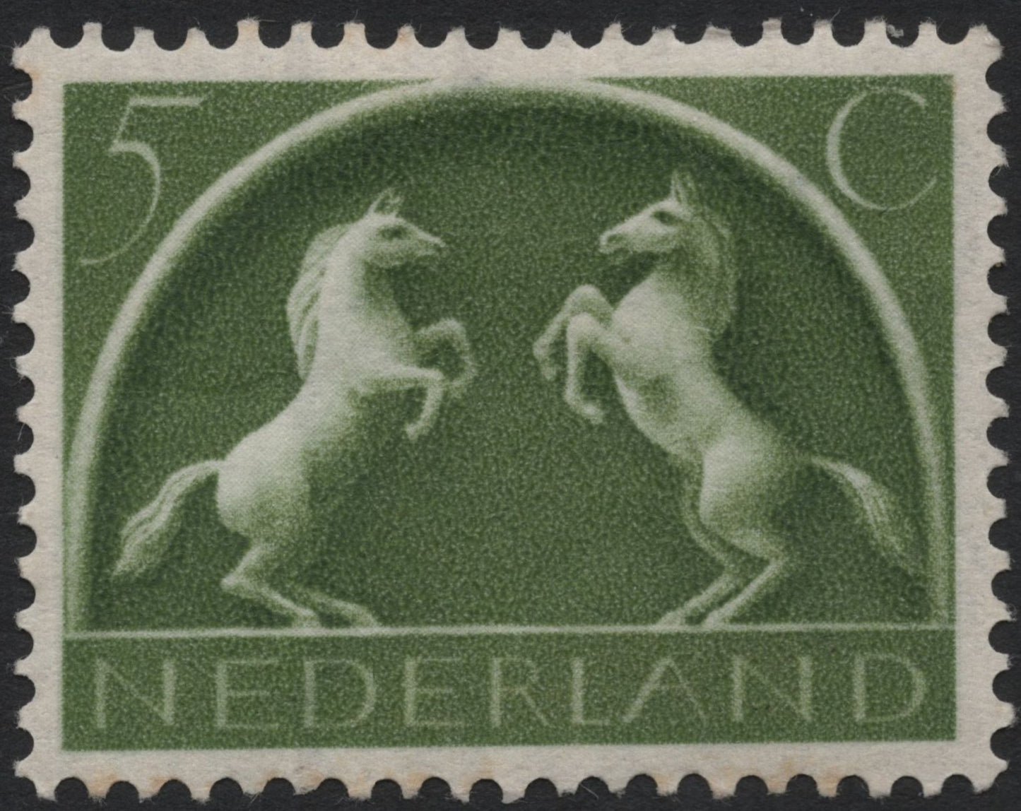 SCG7655 - Netherlands 5 Cent “Rearing Horses” Stamp