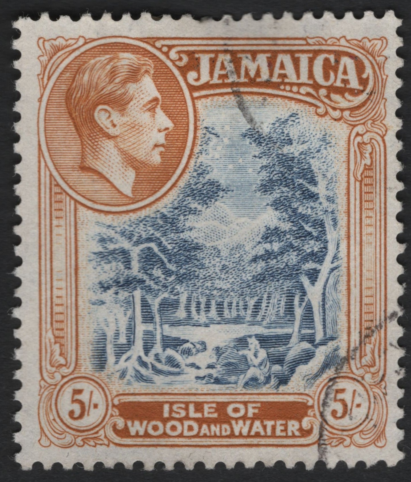 SCG8996 - Jamaica 5 Shillings Isle of Wood and Water – King George VI (c.1938–52)