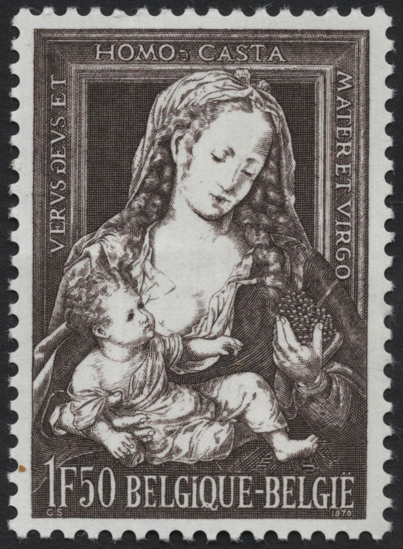 SCG7647 - Belgium 1970 – Madonna and Child (“Homo Casta et Mater Virgo”)