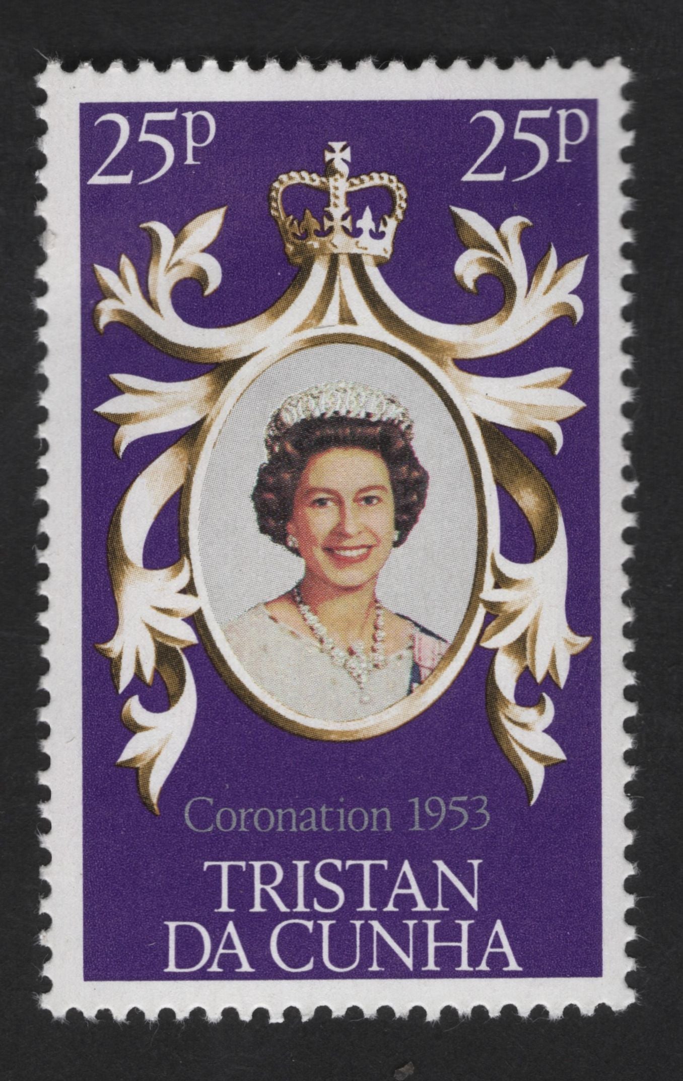 SCG13732 - Tristan da Cunha 25p Coronation 1953 – Queen Elizabeth II Commemorative
