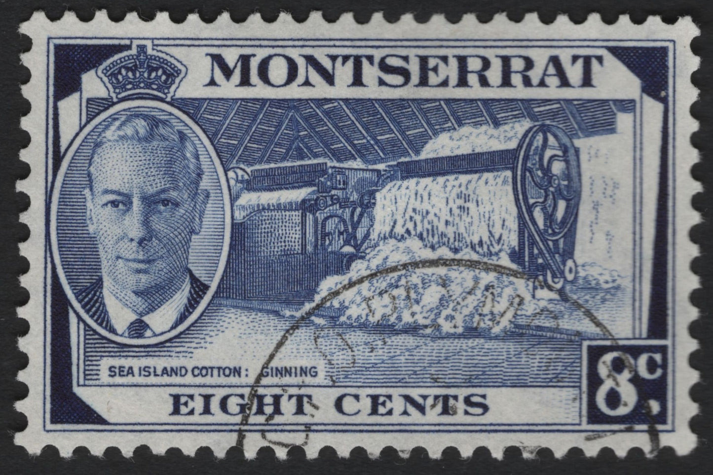SCG9040 - Montserrat 8 Cents – Sea Island Cotton Ginning (King George VI)
