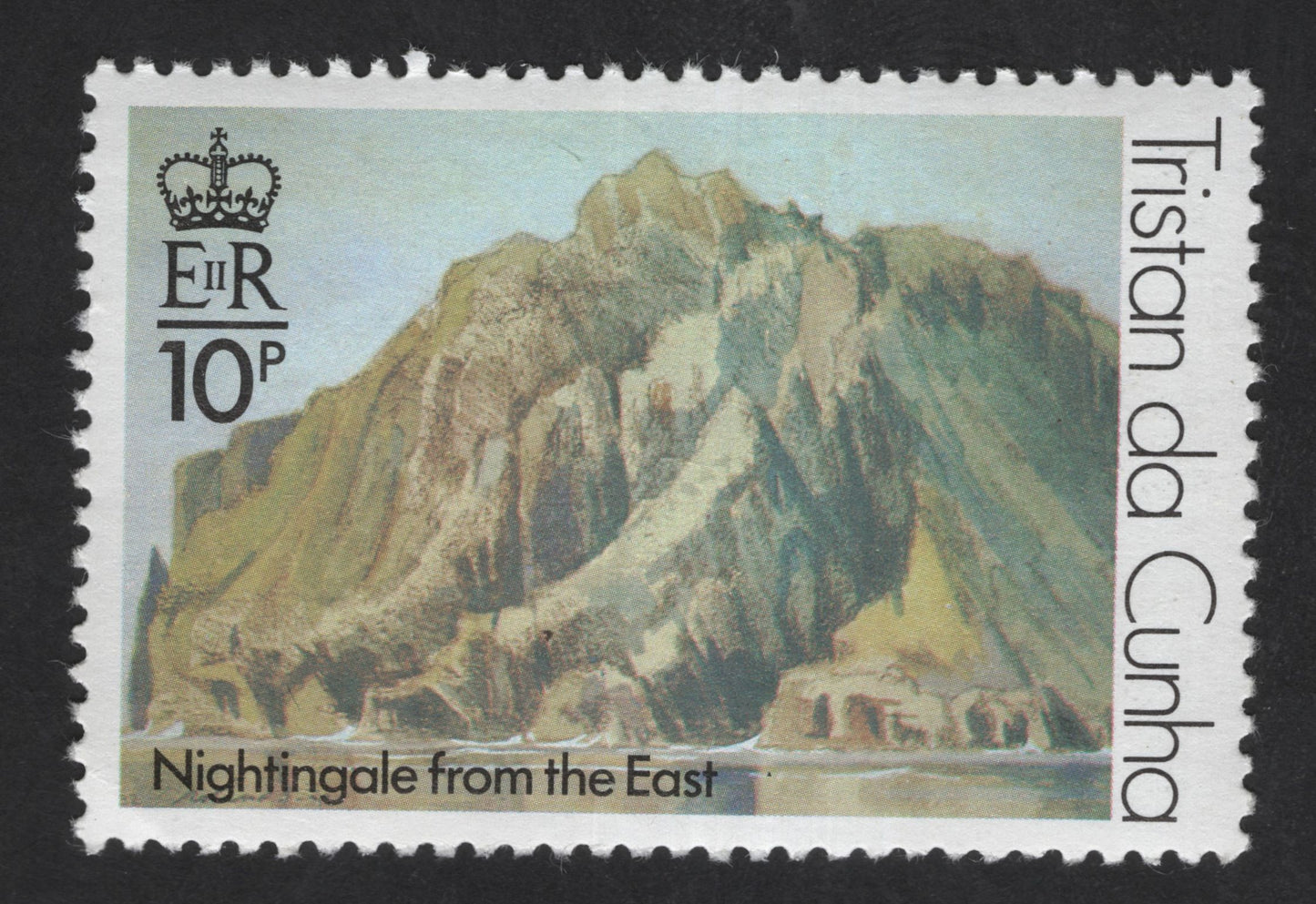 SCG13744 - Tristan da Cunha 10p Nightingale Island – “Nightingale from the East” Coastal Cliffs