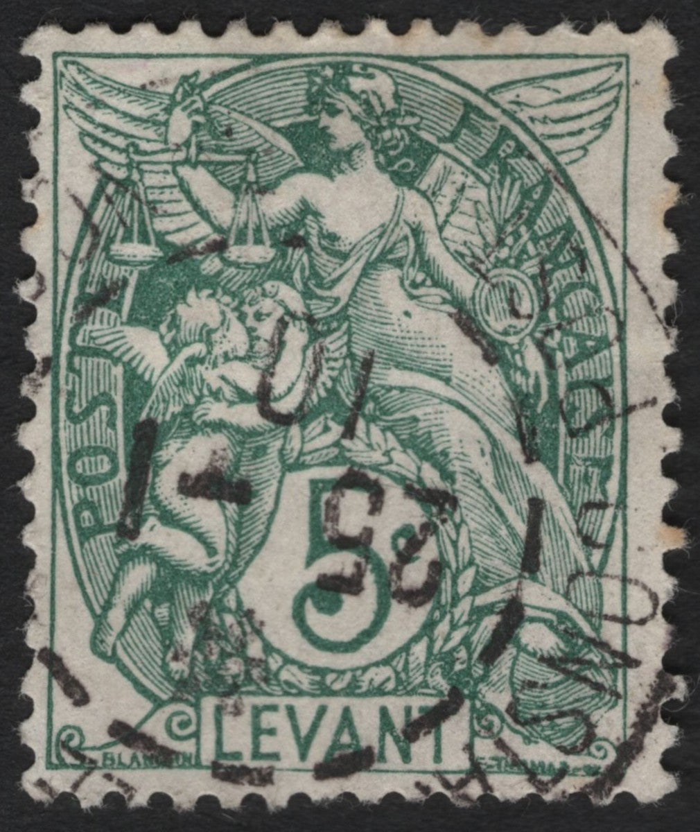 SCG8843 - France Levant 5 Centimes “Type Blanc” – Peace and Commerce (c.1902–1914)