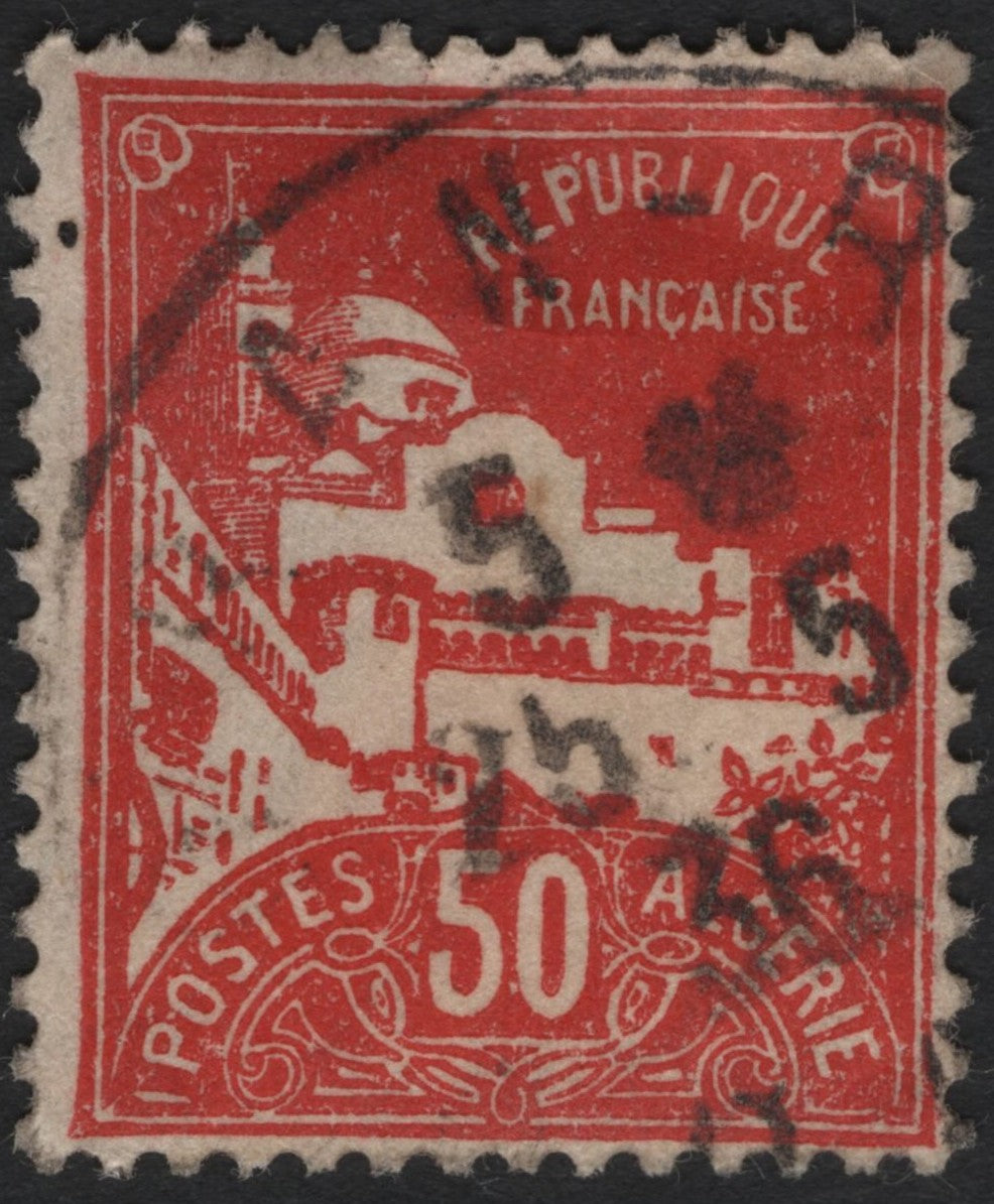 SCG8845 - Algeria – 50c Red Kasbah of Algiers (c. 1926–1930)