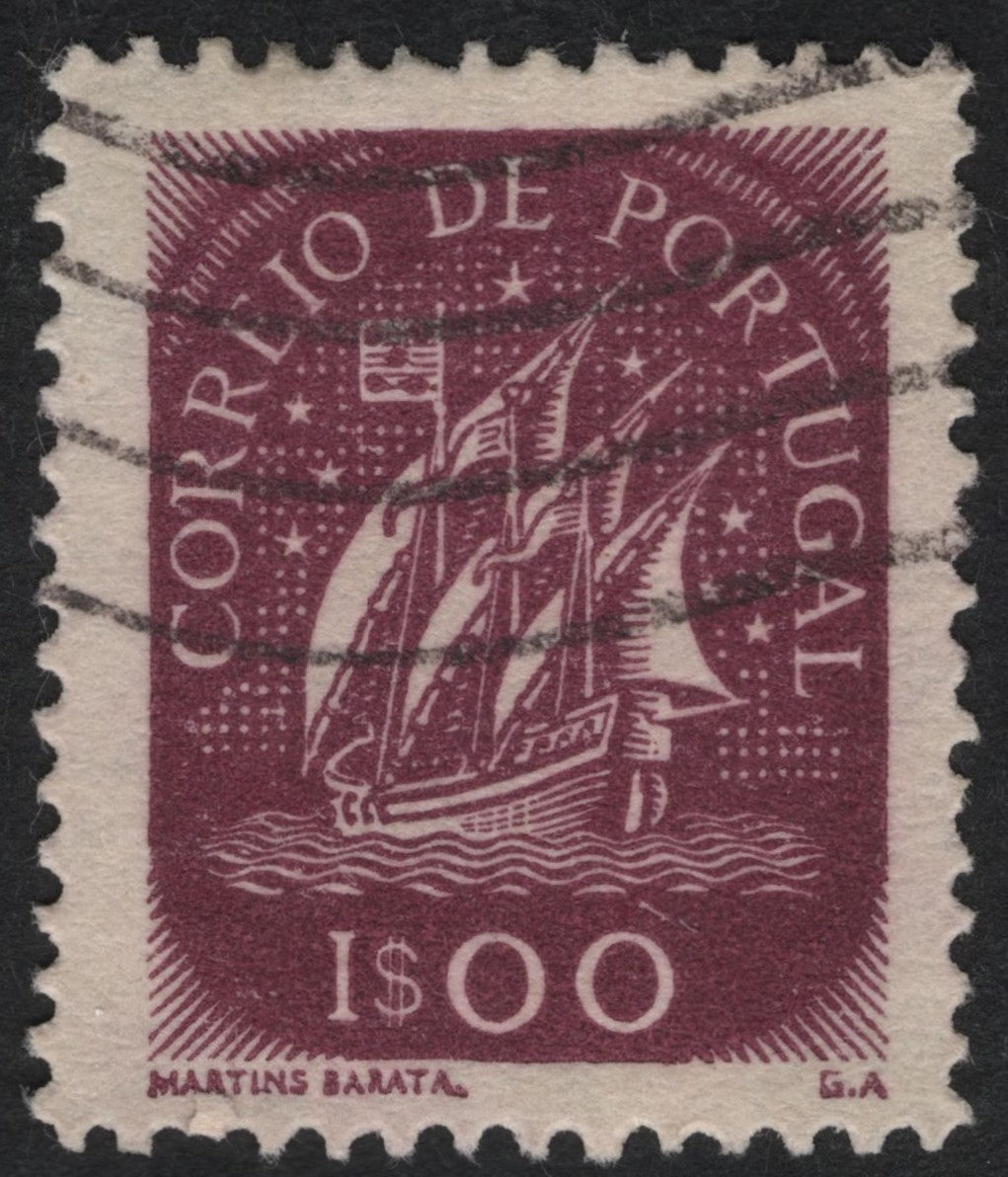 SCG8821 - Portugal 1943 – Caravel of the Discoveries, 1$00 Carmine-Lake